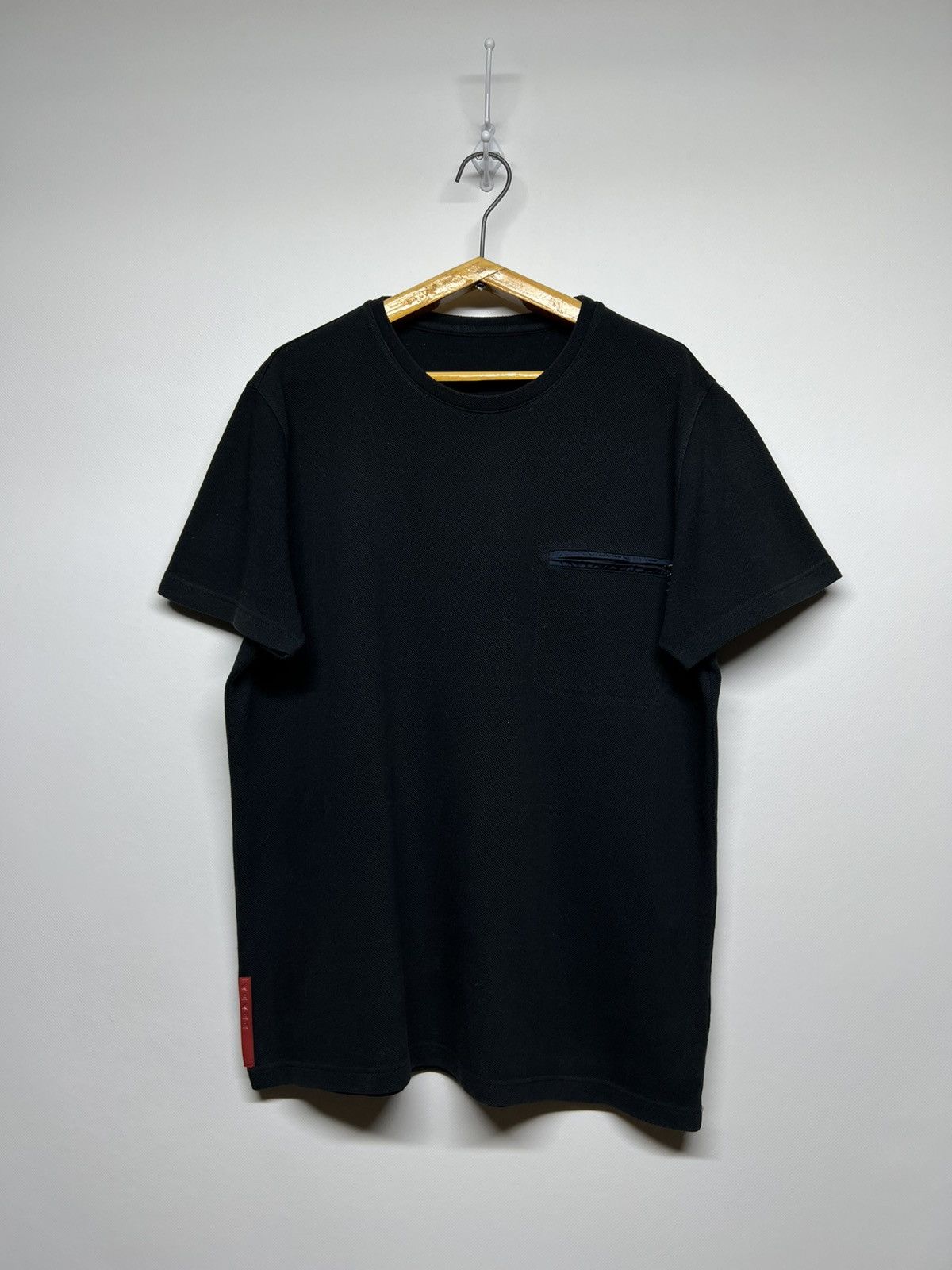 Prada Vintage Prada Red Tab Nylon Pocket T-Shirt Size US S / EU 44-46 / 1 - 1 Thumbnail