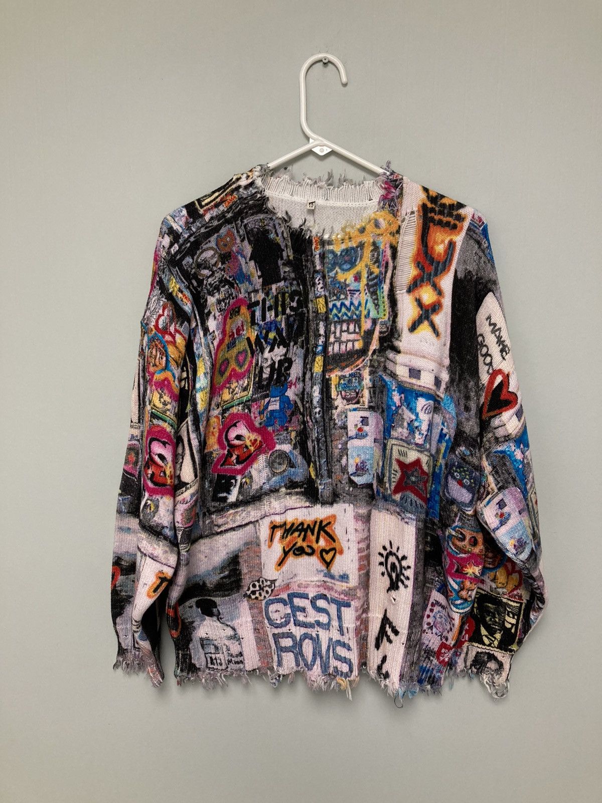 R13 Graffiti sweater. Medium Size US M / EU 48-50 / 2 - 6 Thumbnail