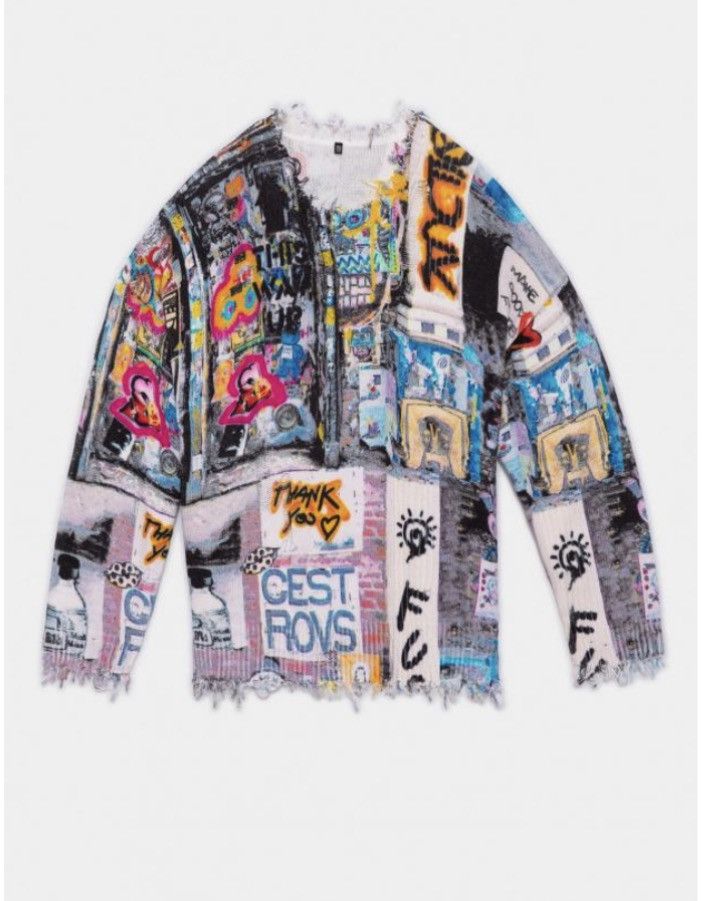R13 Graffiti sweater. Medium Size US M / EU 48-50 / 2 - 11 Thumbnail