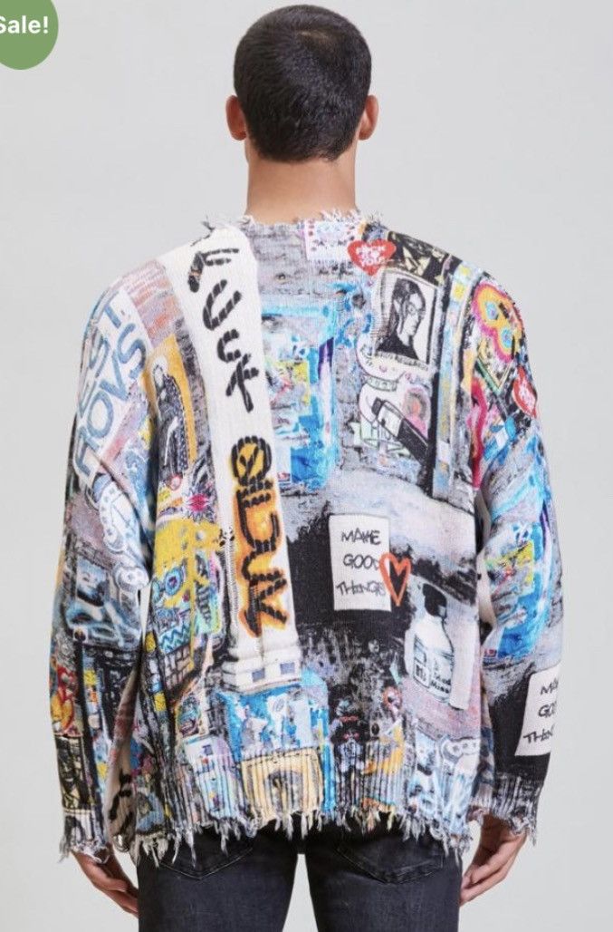R13 Graffiti sweater. Medium Size US M / EU 48-50 / 2 - 3 Thumbnail