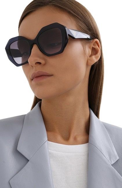 NEW Prada SPR16WS Symbole Bold Black Sunglasses