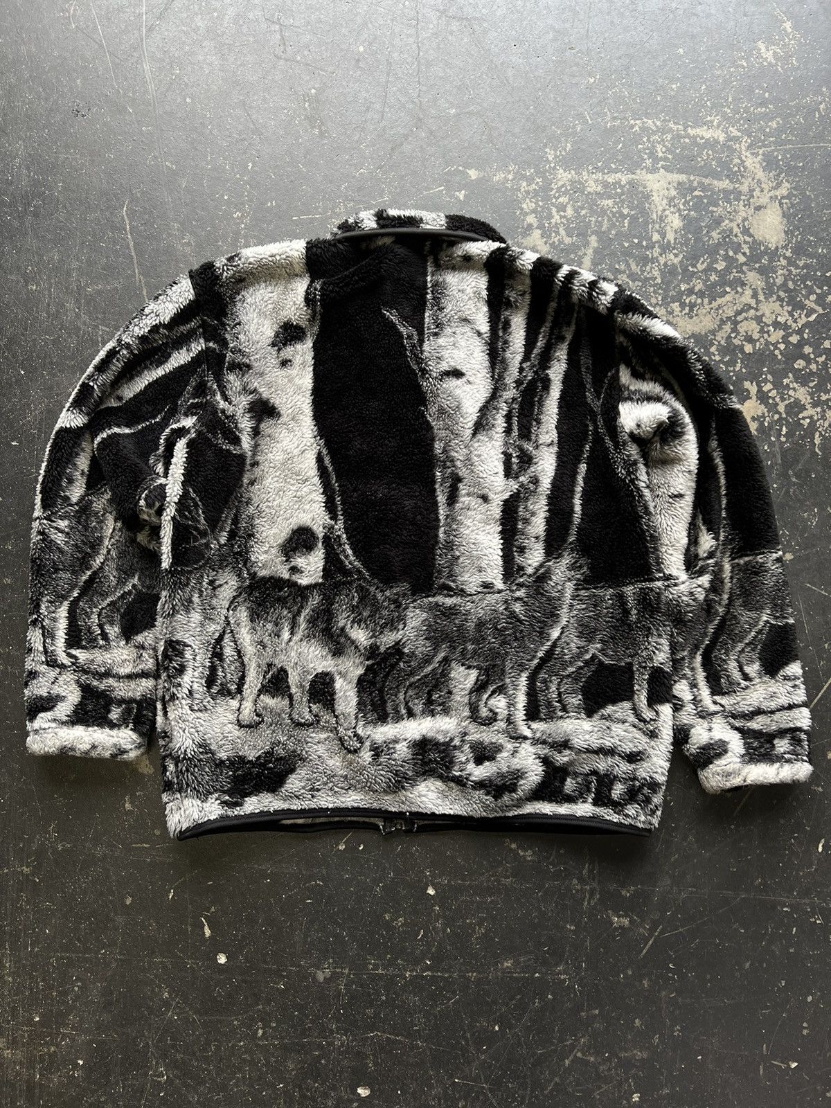 Other Vintage Graphic Nature All Over Print Fleece Zip Up Jacket Size US S / EU 44-46 / 1 - 8 Thumbnail