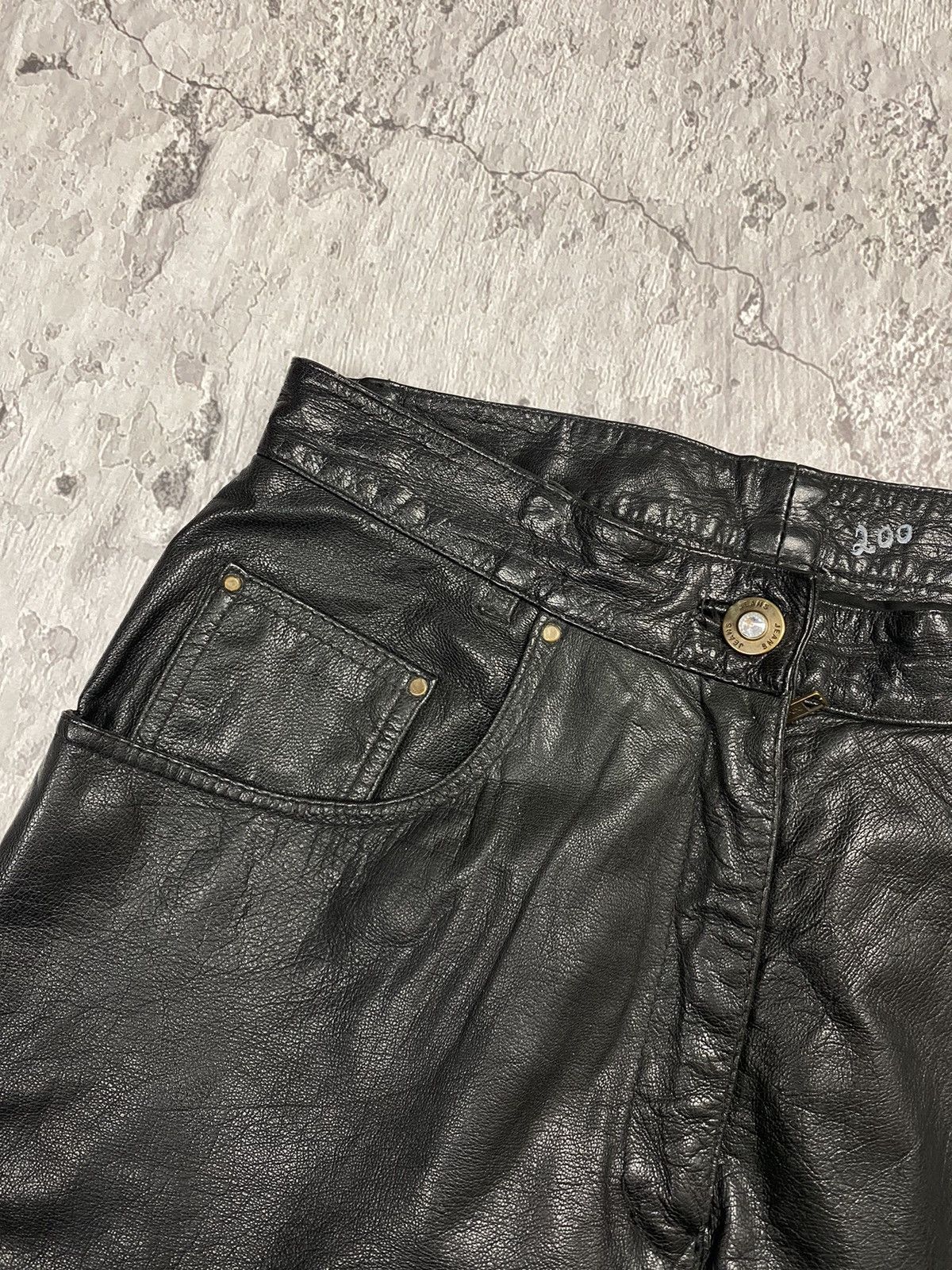 Leather × Vintage Vintage 90s LEATHER PANTS like Isabel Marant Margiela Size US 31 - 5 Thumbnail