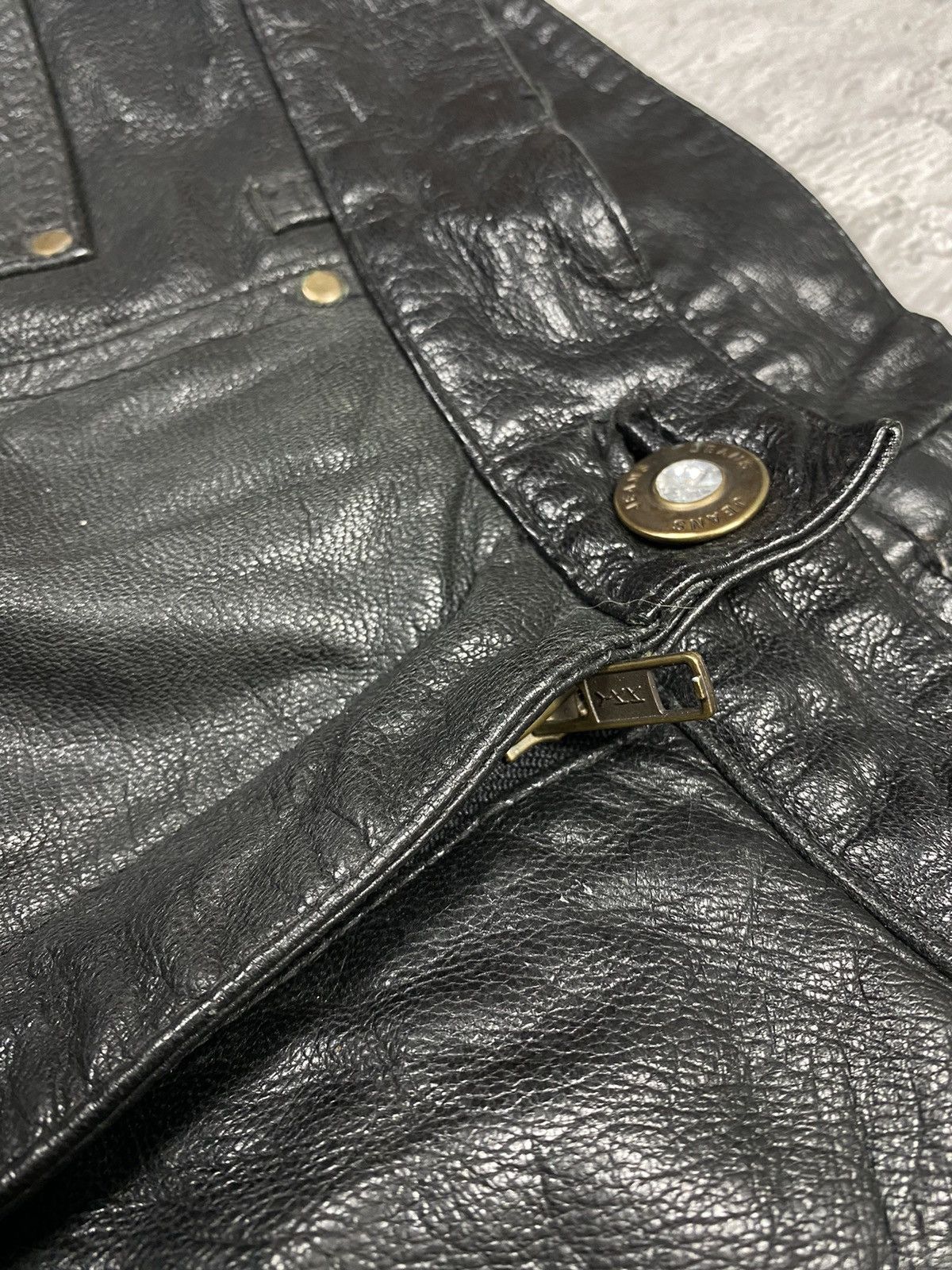 Leather × Vintage Vintage 90s LEATHER PANTS like Isabel Marant Margiela Size US 31 - 7 Thumbnail