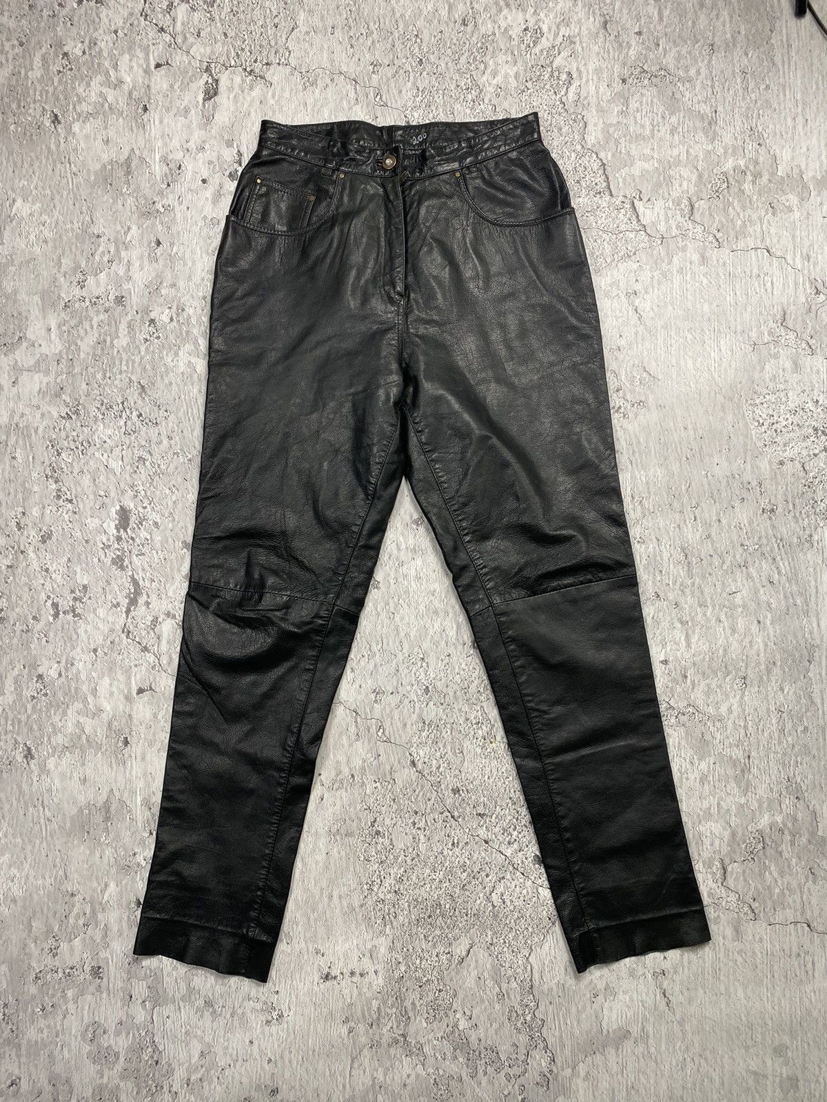 Leather × Vintage Vintage 90s LEATHER PANTS like Isabel Marant Margiela Size US 31 - 3 Thumbnail