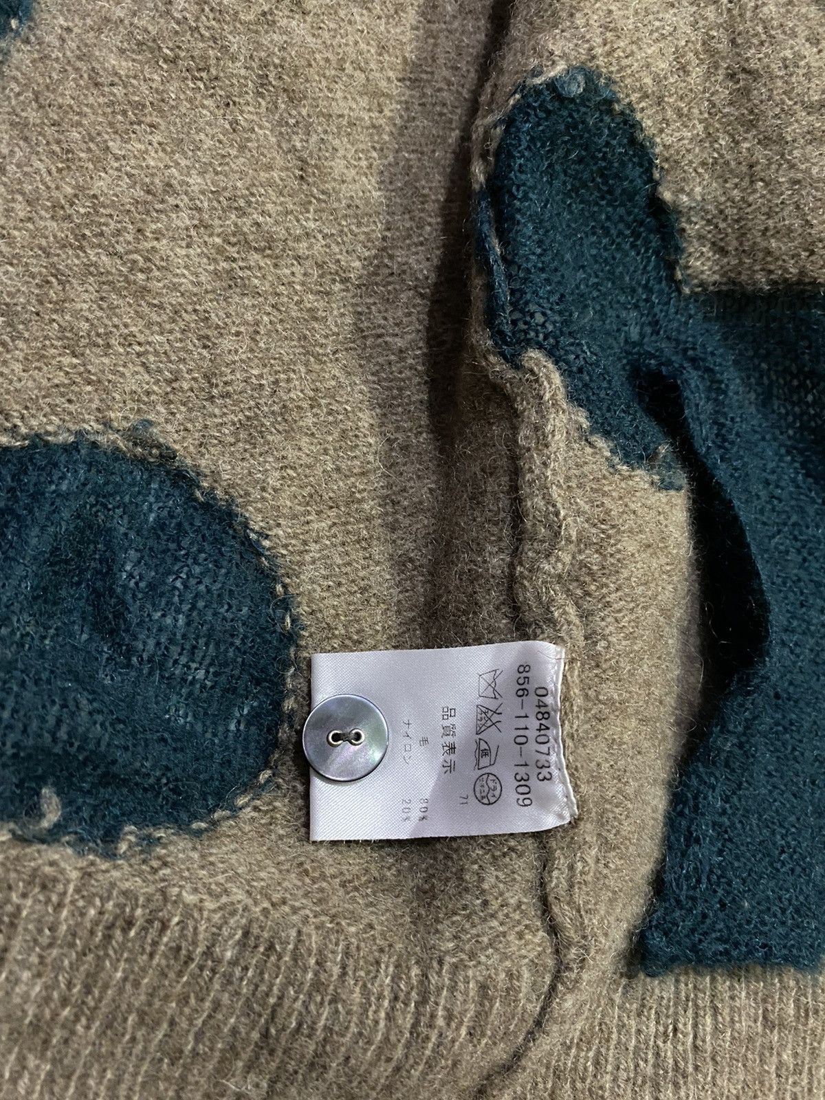 Japanese Brand SUPER HAKKA Wool Blend Sweater Cardigan Size US M / EU 48-50 / 2 - 7 Thumbnail