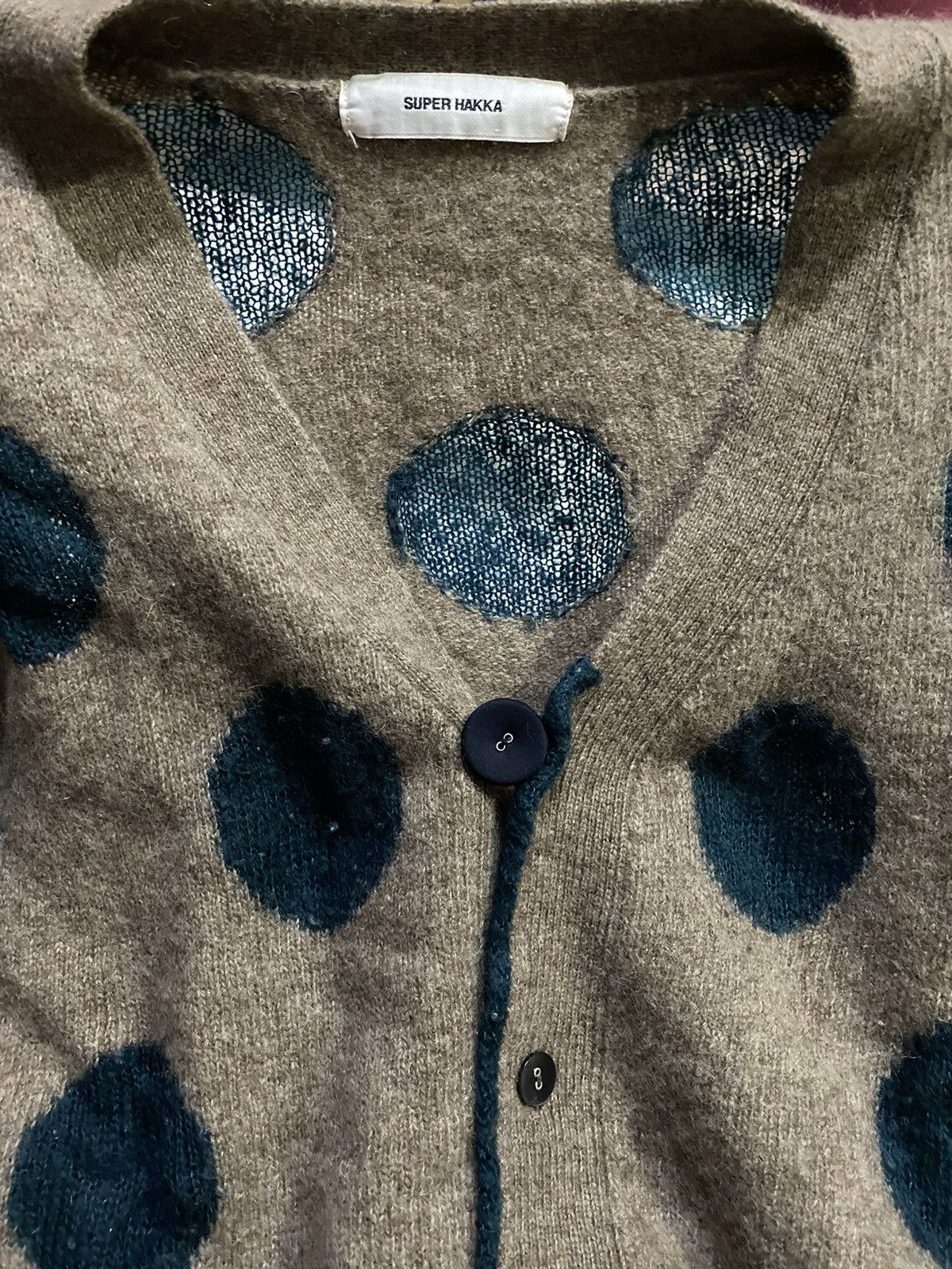 Japanese Brand SUPER HAKKA Wool Blend Sweater Cardigan Size US M / EU 48-50 / 2 - 6 Thumbnail