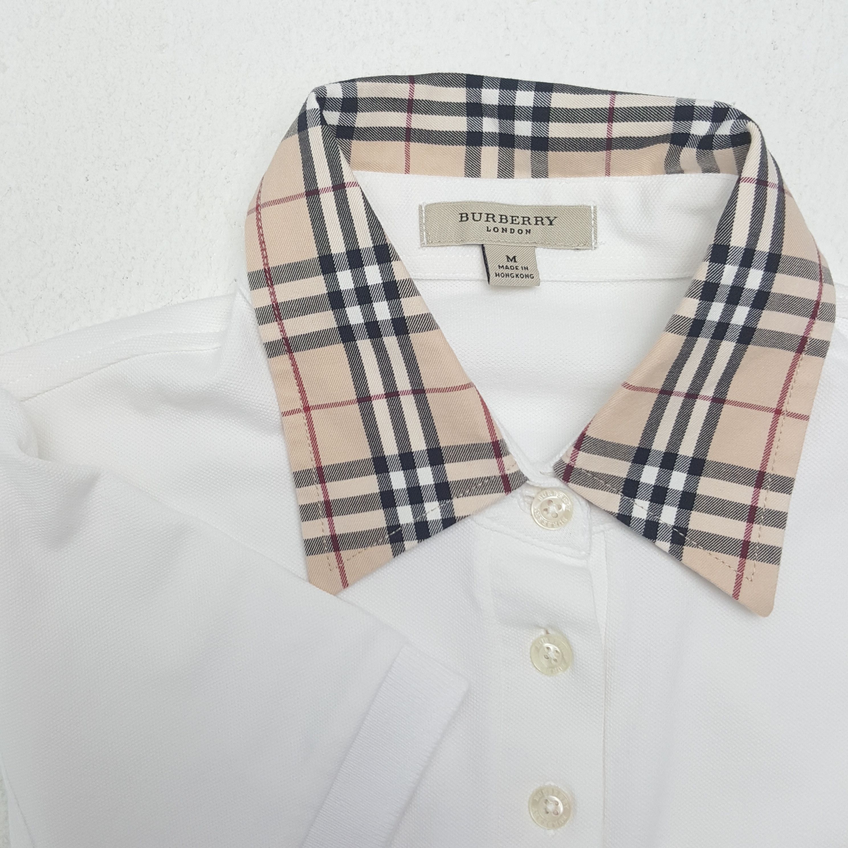 Burberry × Vintage Vintage Burberry London Nova Check Polo Shirt Size S / US 4 / IT 40 - 7 Thumbnail