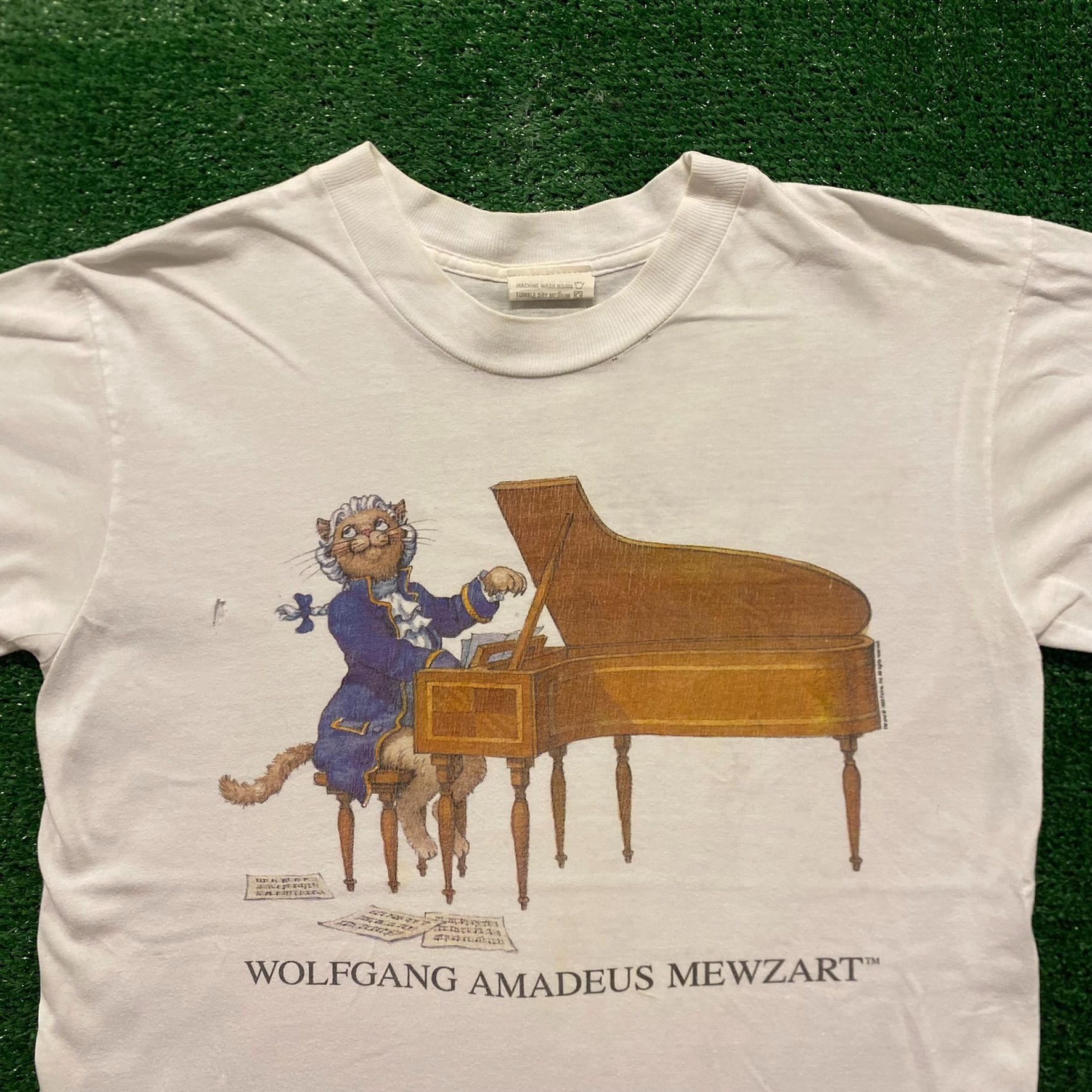 Vintage Mozart Cartoon Cats Vintage 90s Parody Humor T-Shirt Size US M / EU 48-50 / 2 - 2 Thumbnail