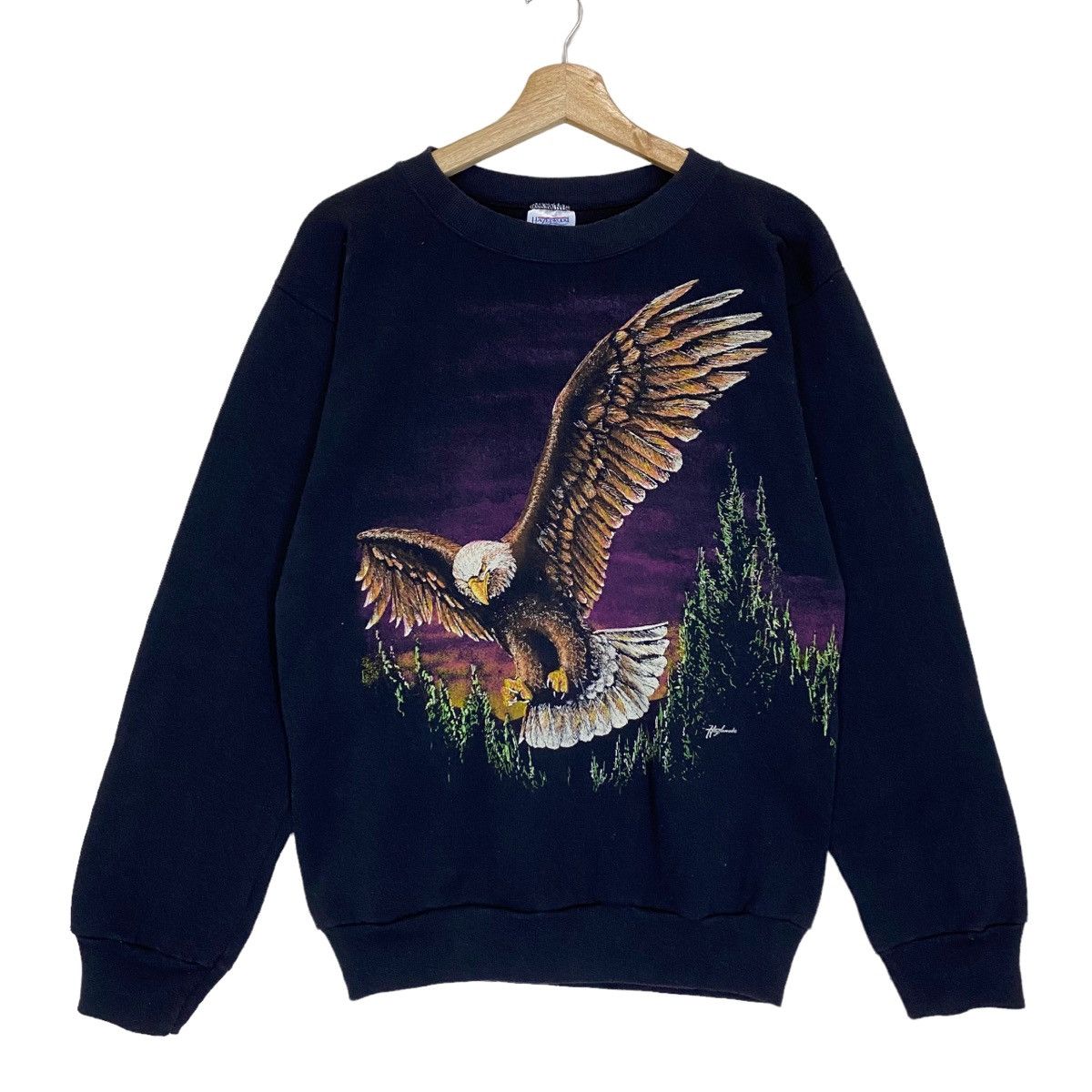 Harley Davidson Vintage 90s Hazelwood Eagle Art Crewneck Sweatshirt Size M Size US M / EU 48-50 / 2 - 1 Thumbnail