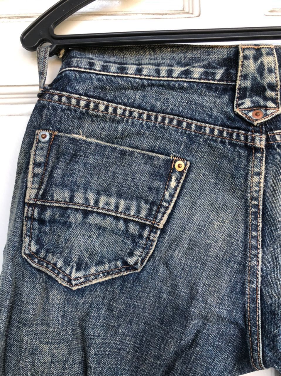 Hysteric Glamour × Japanese Brand RNA INC distressed denim /boro/ Sashiko very rare zip on leg Size US 31 - 12 Thumbnail