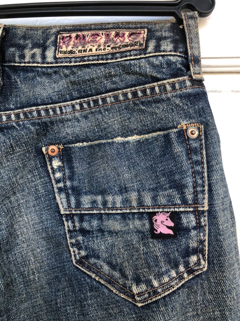 Hysteric Glamour × Japanese Brand RNA INC distressed denim /boro/ Sashiko very rare zip on leg Size US 31 - 11 Thumbnail