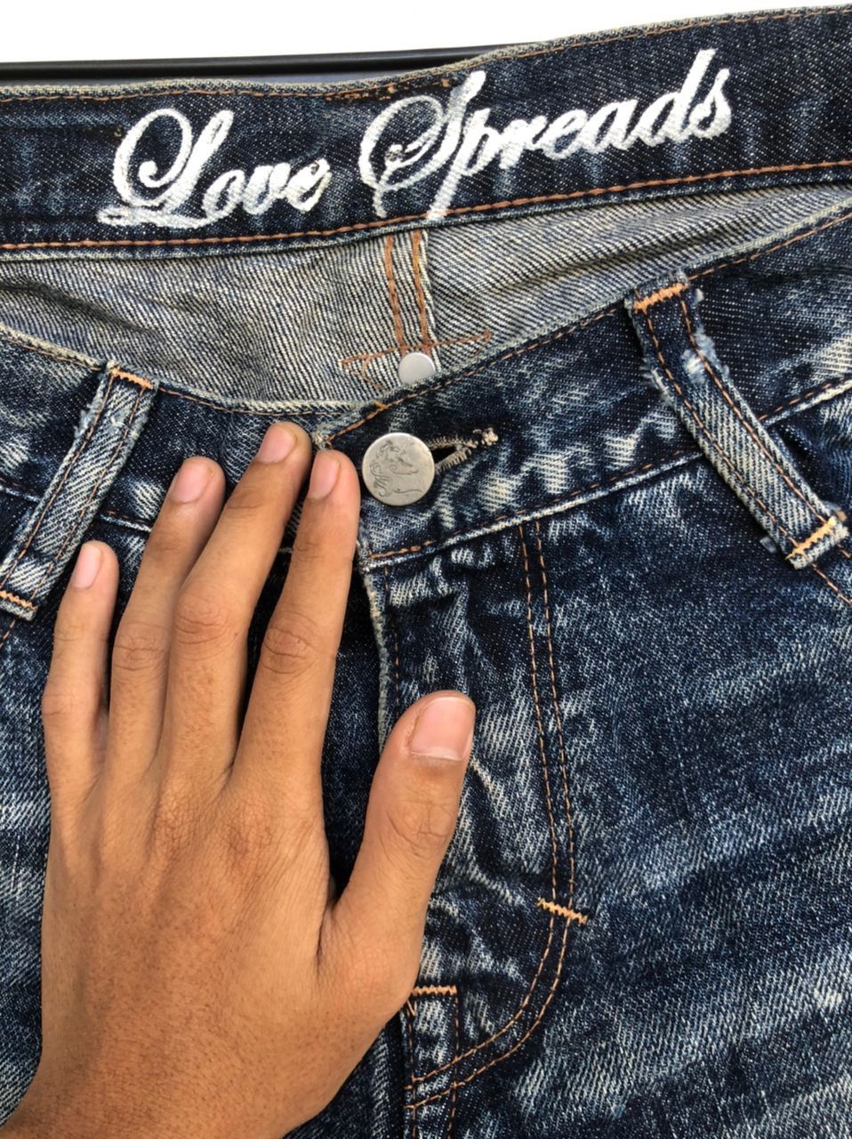 Hysteric Glamour × Japanese Brand RNA INC distressed denim /boro/ Sashiko very rare zip on leg Size US 31 - 8 Thumbnail