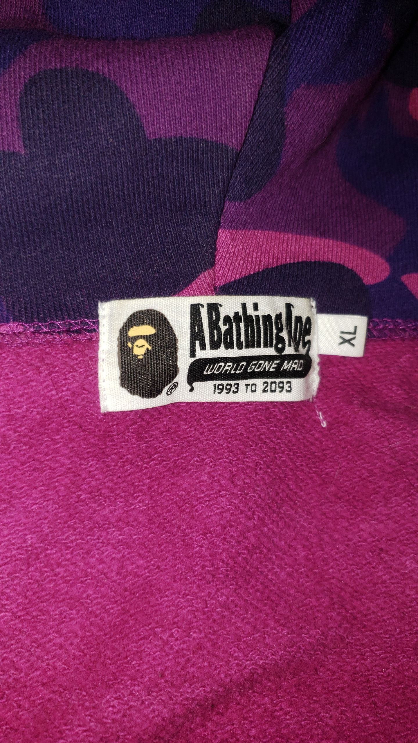 Bape BAPE Double Shoulder Shark full zip Hoodie purple camo Size US XL / EU 56 / 4 - 3 Thumbnail