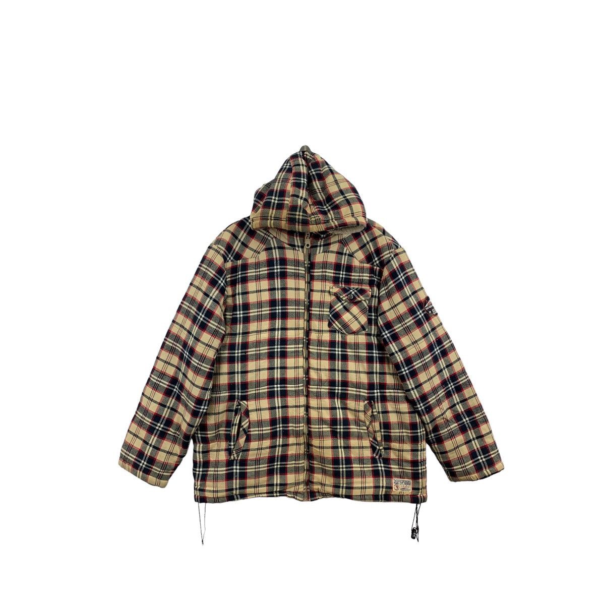 Rare !! T&C SURF hawaii plaid checkered zipper hoodie jacket