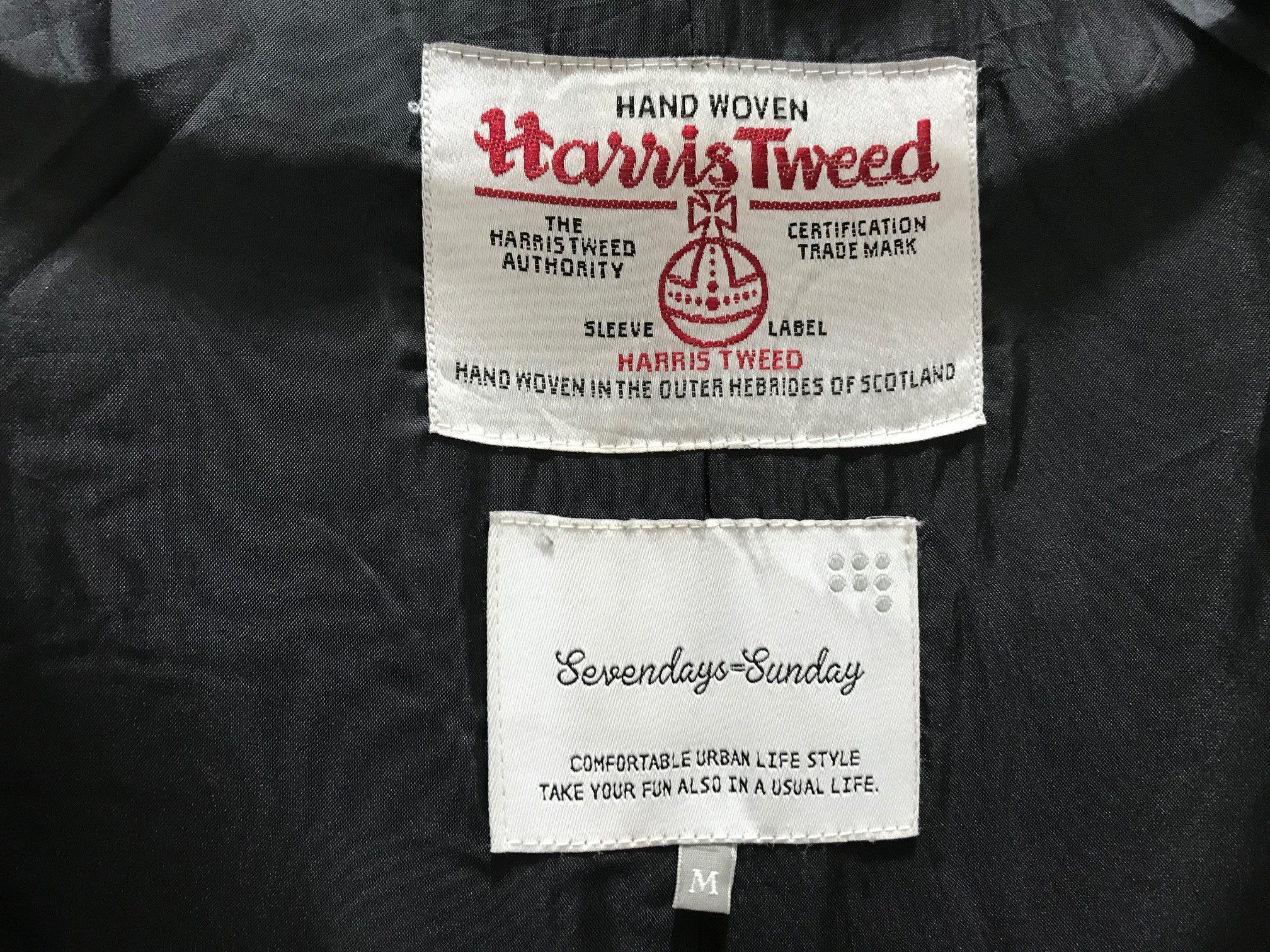 Designer Sevendays Sunday by Harris Tweed Wool Hoodies Jacket Size US S / EU 44-46 / 1 - 7 Thumbnail