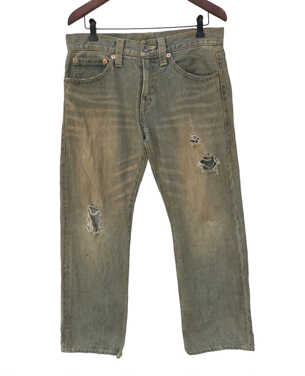Vintage Vintage 90s Cocolulu Distressed Jeans Size US 34 / EU 50 - 2 Thumbnail