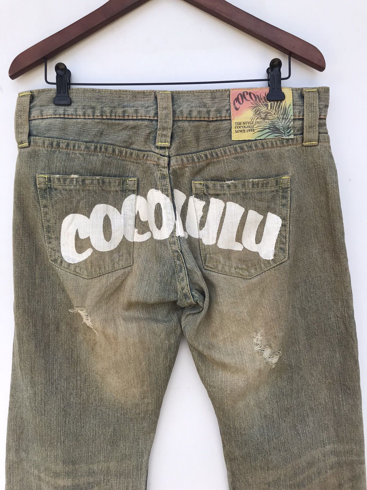 Vintage Vintage 90s Cocolulu Distressed Jeans Size US 34 / EU 50 - 9 Thumbnail