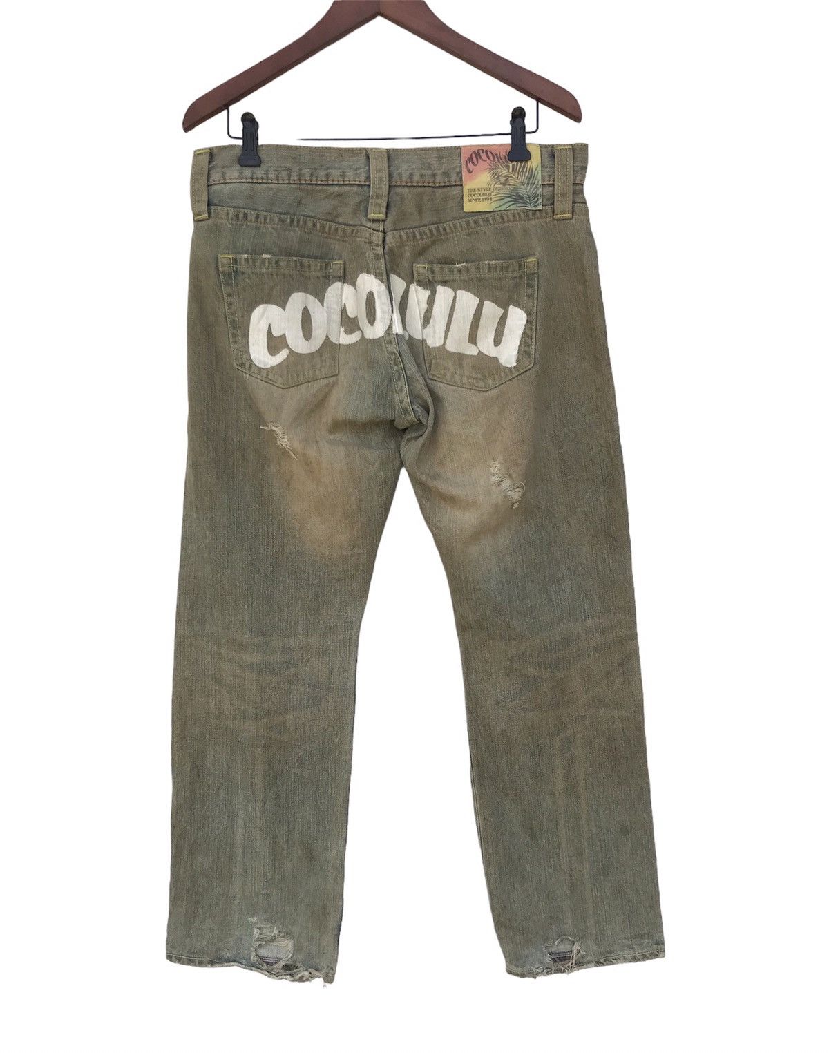 Vintage Vintage 90s Cocolulu Distressed Jeans Size US 34 / EU 50 - 1 Thumbnail
