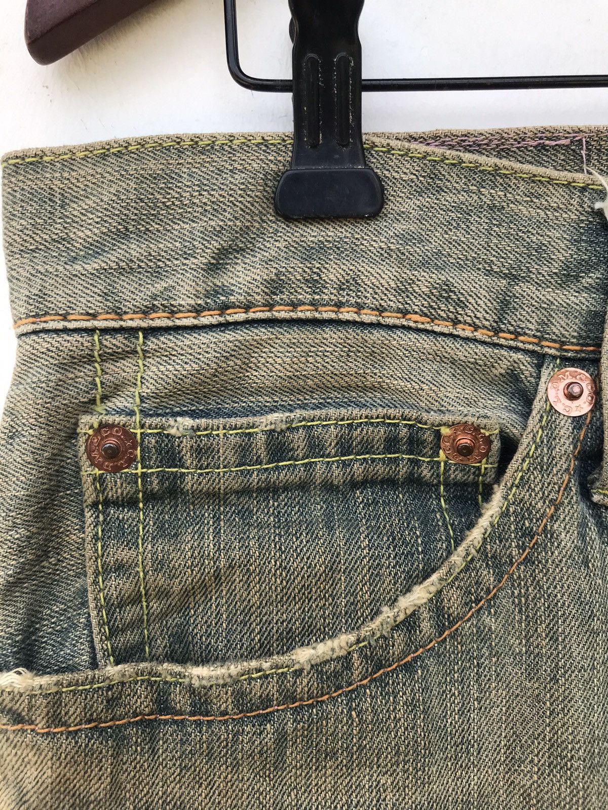 Vintage Vintage 90s Cocolulu Distressed Jeans Size US 34 / EU 50 - 5 Thumbnail