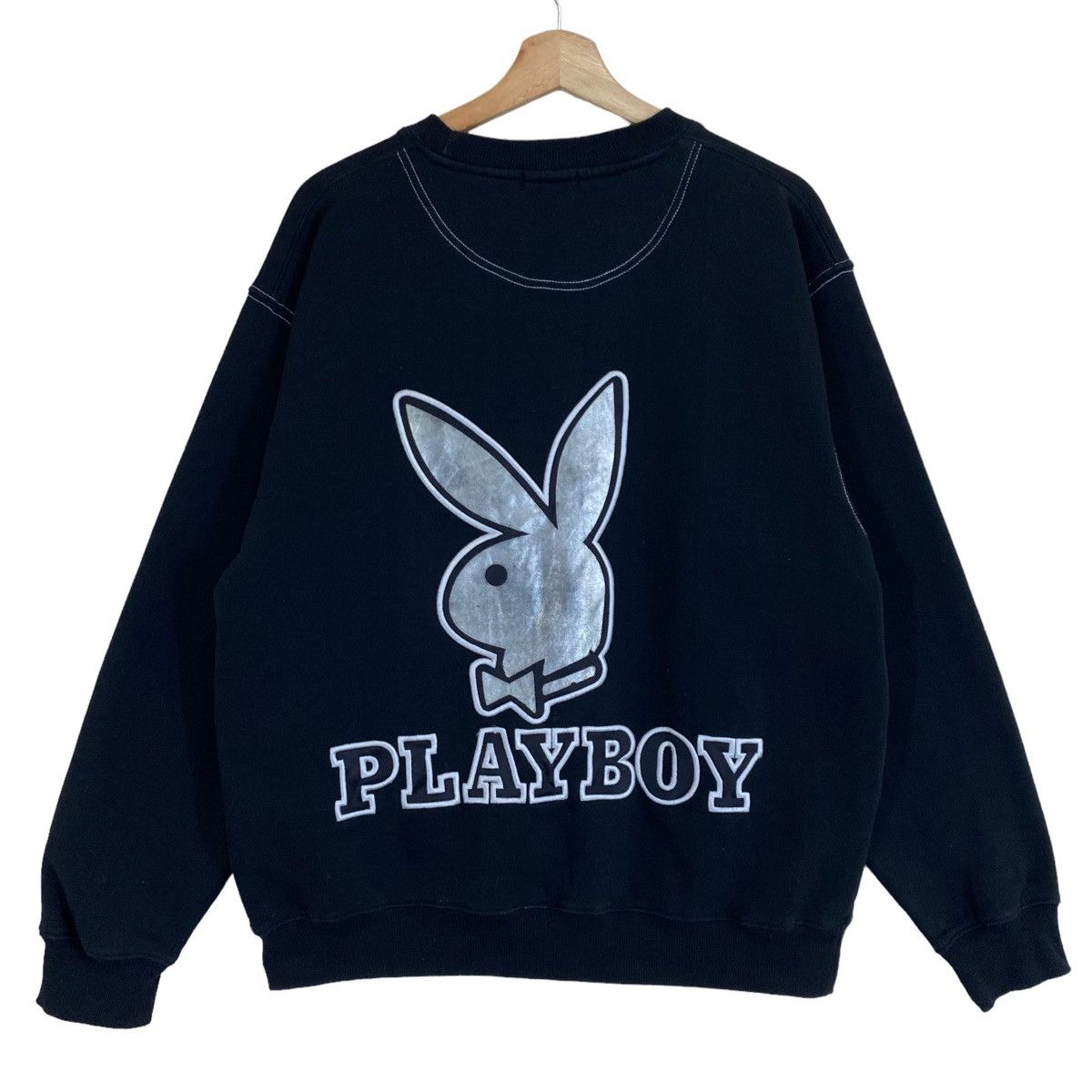 Japanese Brand × Playboy × Vintage Vintage Playboy Embroidered Logo Crewneck Sweatshirt Size M Size US M / EU 48-50 / 2 - 1 Thumbnail