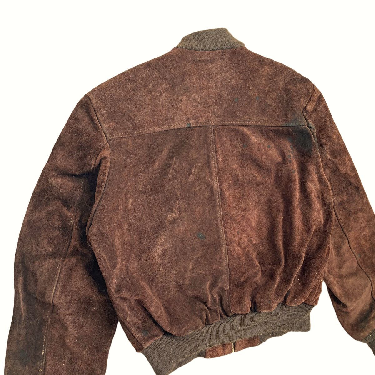 Schott × Vintage 💥 Schott Suede Leather Bomber Jacket Size US M / EU 48-50 / 2 - 11 Thumbnail