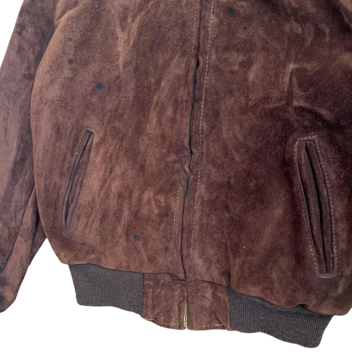 Schott × Vintage 💥 Schott Suede Leather Bomber Jacket Size US M / EU 48-50 / 2 - 4 Thumbnail