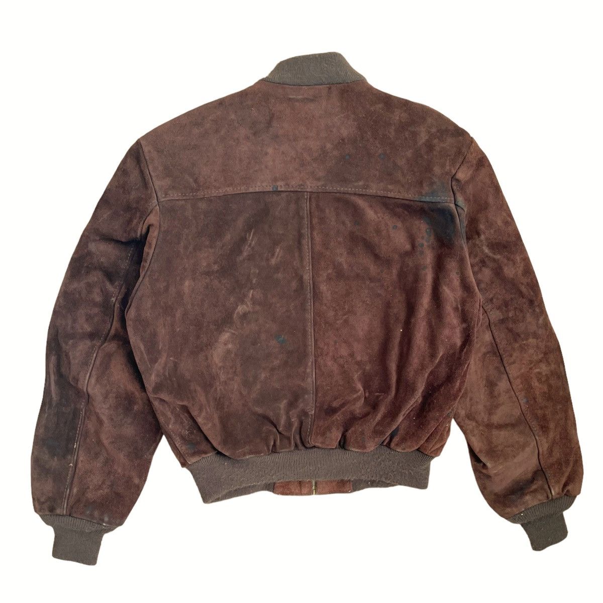 Schott × Vintage 💥 Schott Suede Leather Bomber Jacket Size US M / EU 48-50 / 2 - 8 Thumbnail