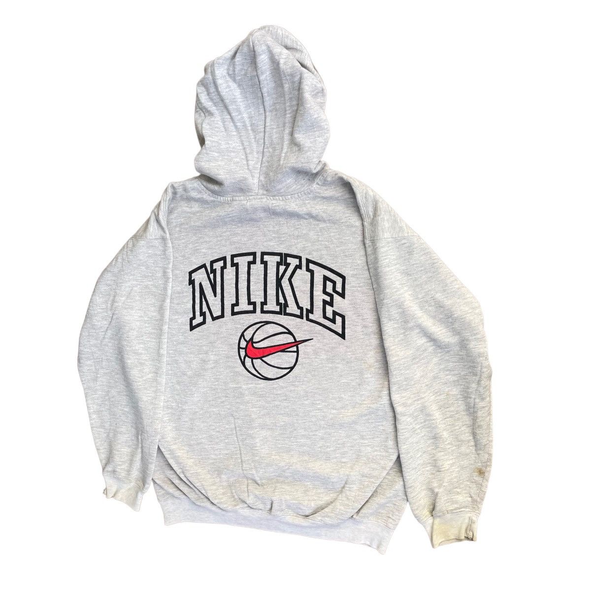 NBA × Nike × Vintage 💥90s Nike Basketball Sportswear Spellout Logo Hoodie Size US L / EU 52-54 / 3 - 2 Thumbnail