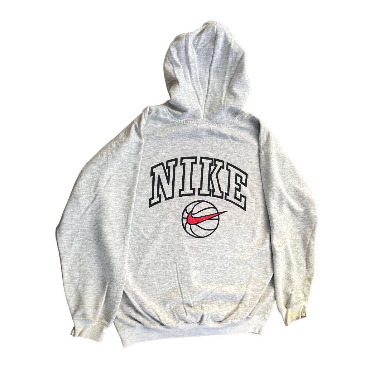 NBA × Nike × Vintage 💥90s Nike Basketball Sportswear Spellout Logo Hoodie Size US L / EU 52-54 / 3 - 3 Thumbnail