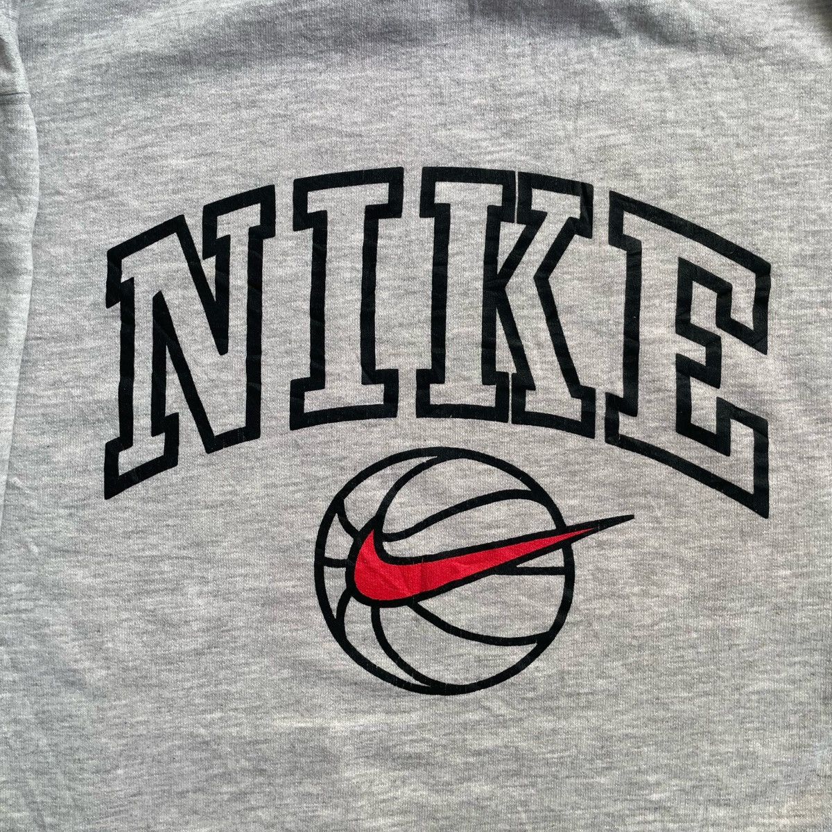 NBA × Nike × Vintage 💥90s Nike Basketball Sportswear Spellout Logo Hoodie Size US L / EU 52-54 / 3 - 8 Thumbnail