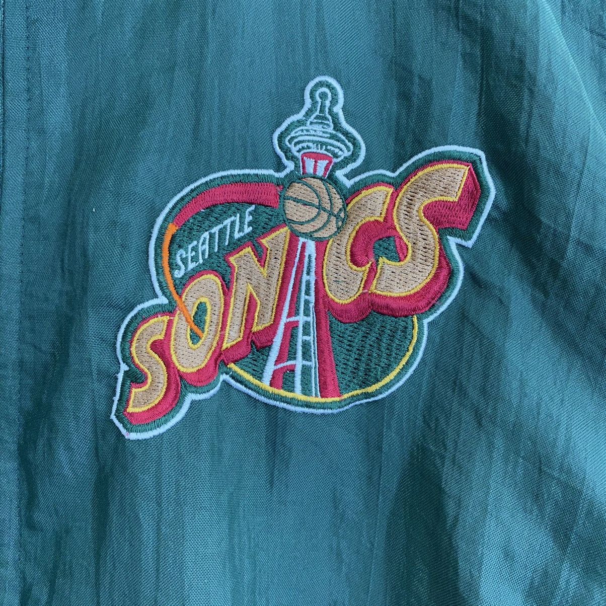 NBA Vintage 90s Seattle Sonics Big Logo Zipper Jacket Size M Size US M / EU 48-50 / 2 - 6 Thumbnail