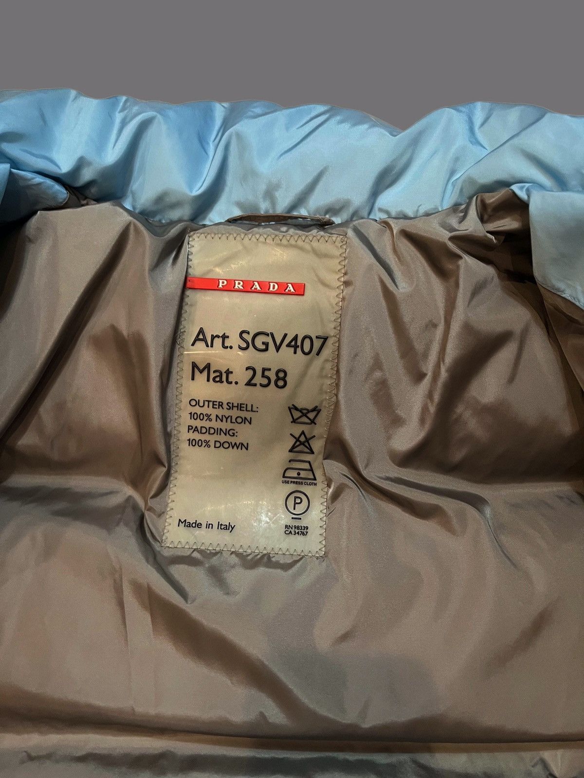 Prada PRADA Blue Down Puffer Jacket Size US M / EU 48-50 / 2 - 8 Thumbnail
