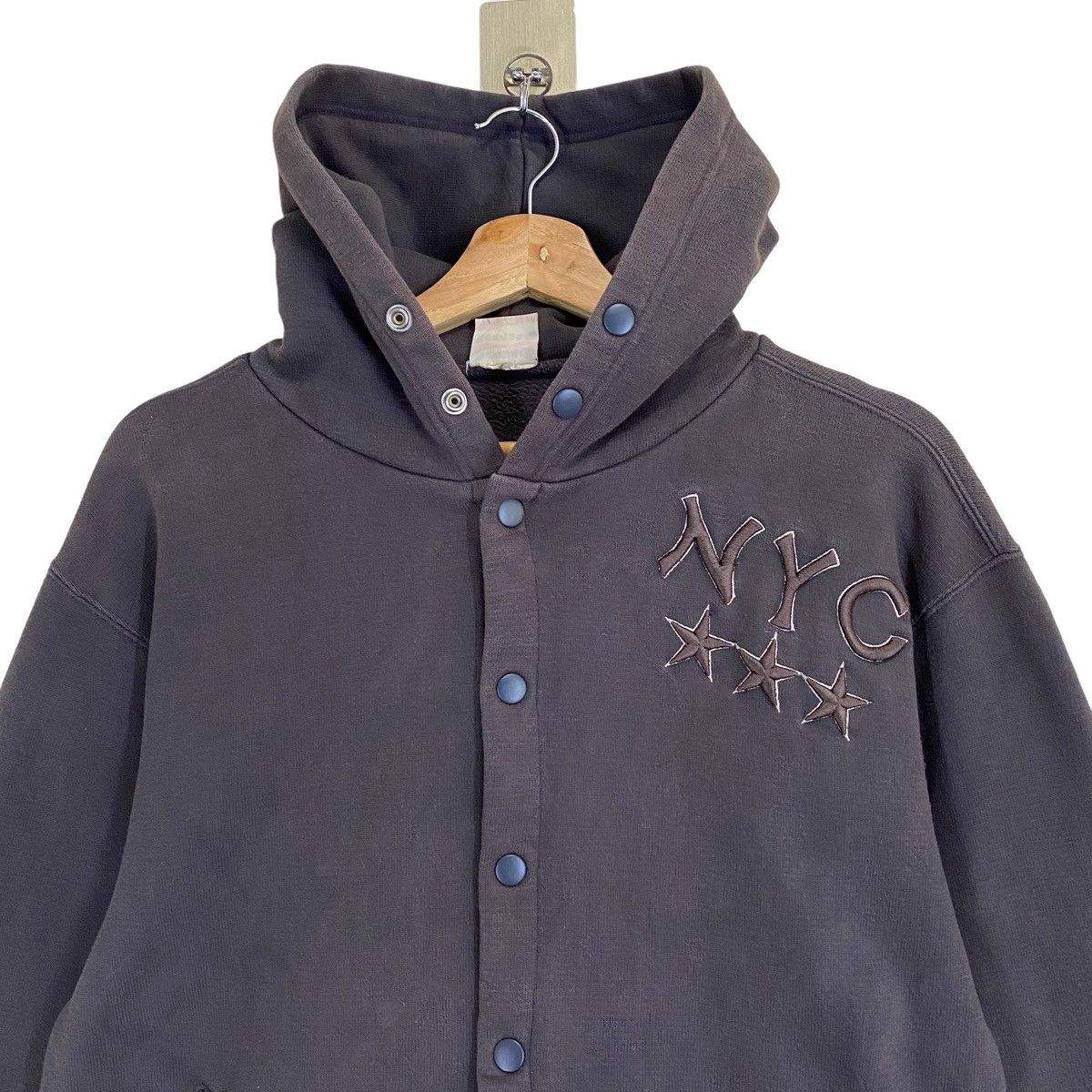 Japanese Brand × Vintage Vintage 90s Power To The People Varsity Hoodies Size M Size US M / EU 48-50 / 2 - 4 Thumbnail