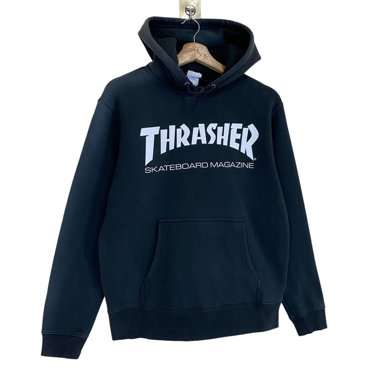 Vintage 90s Thrasher Skaterboards Magazine Big Logo Hoodies