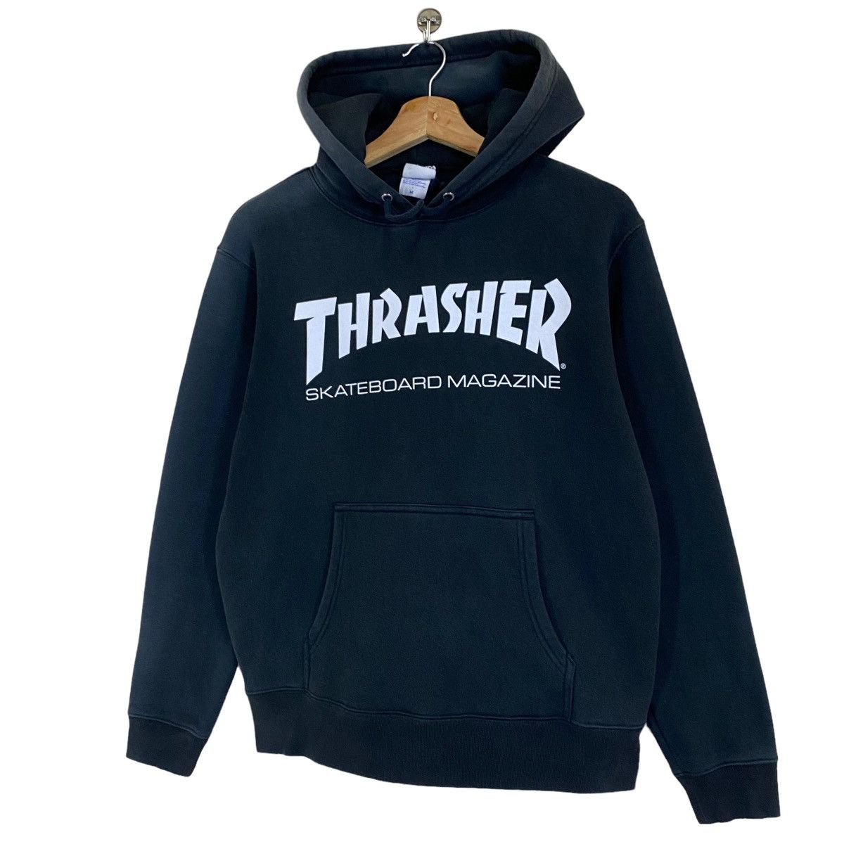 Vintage 90s Thrasher Skaterboards Magazine Big Logo Hoodies
