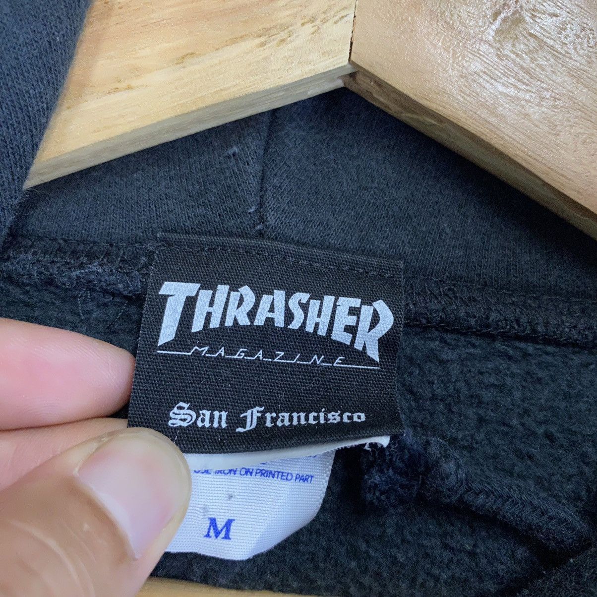 Vintage 90s Thrasher Skaterboards Magazine Big Logo Hoodies