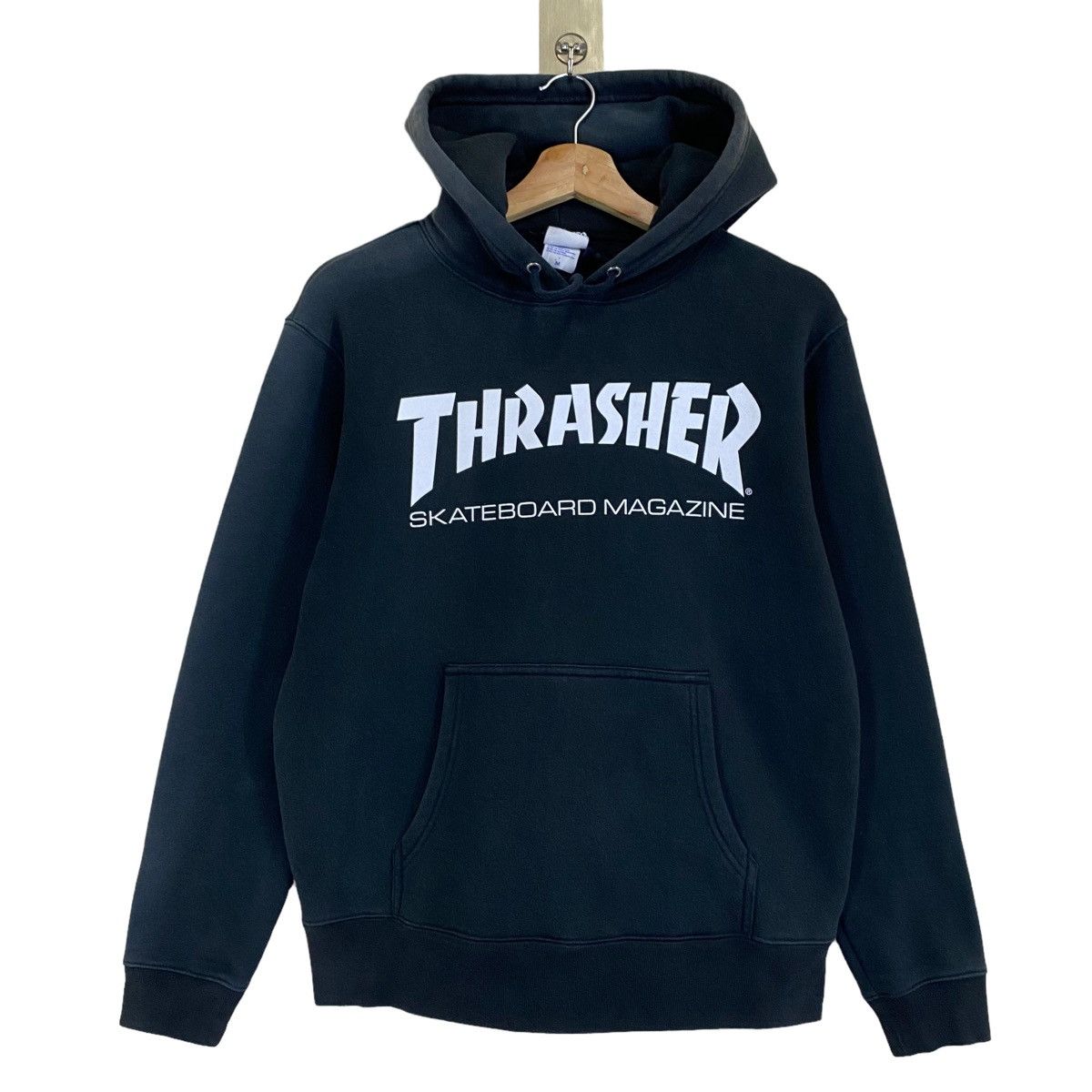 Vintage 90s Thrasher Skaterboards Magazine Big Logo Hoodies