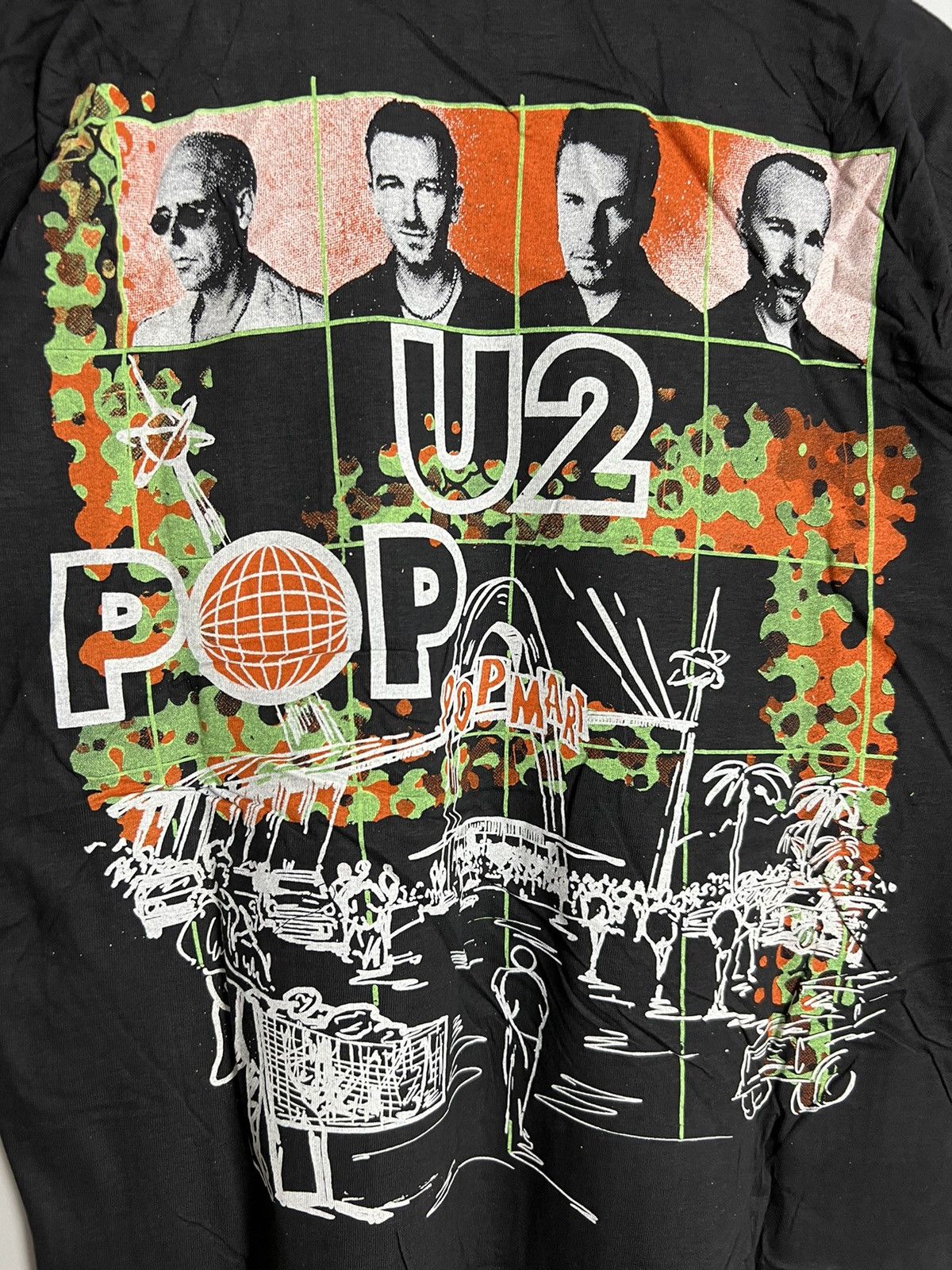 Band Tees VINTAGE Rare 90s U2 Pop Mart new wave Tour 1997 Band Tee Size US XL / EU 56 / 4 - 3 Thumbnail