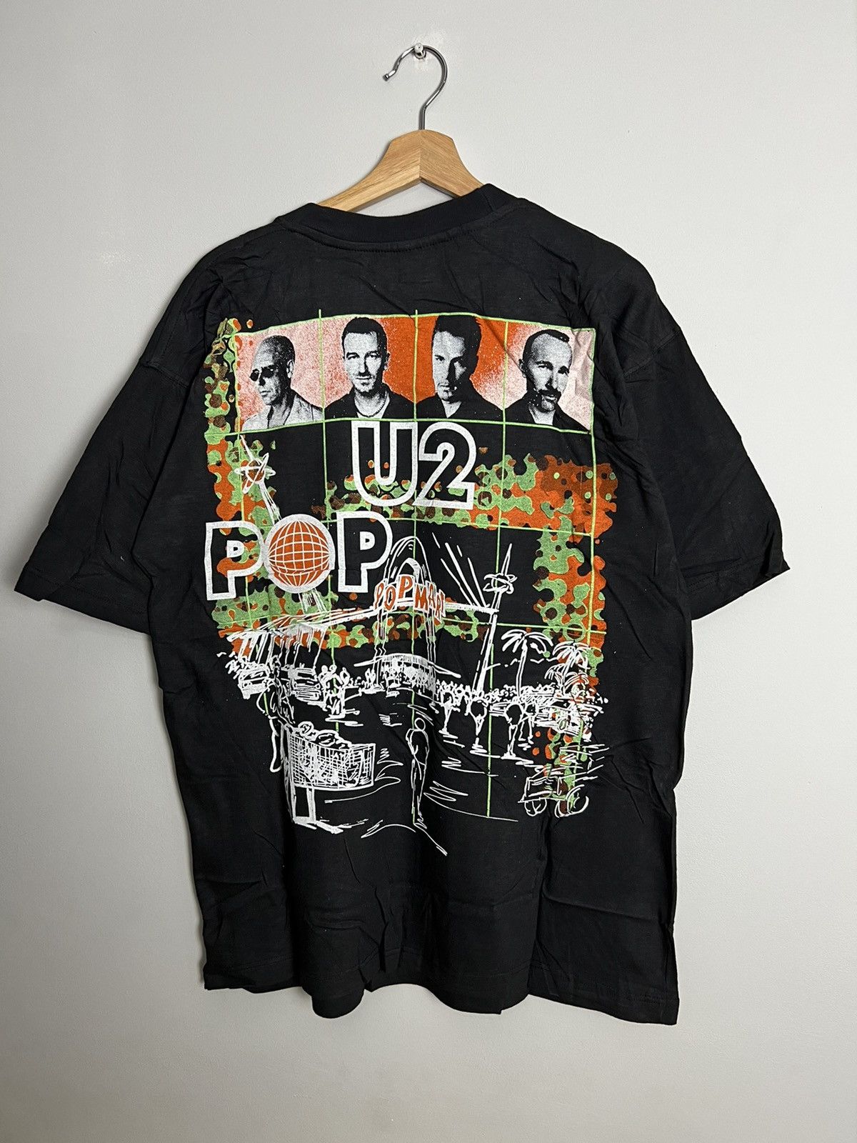 Band Tees VINTAGE Rare 90s U2 Pop Mart new wave Tour 1997 Band Tee Size US XL / EU 56 / 4 - 2 Thumbnail