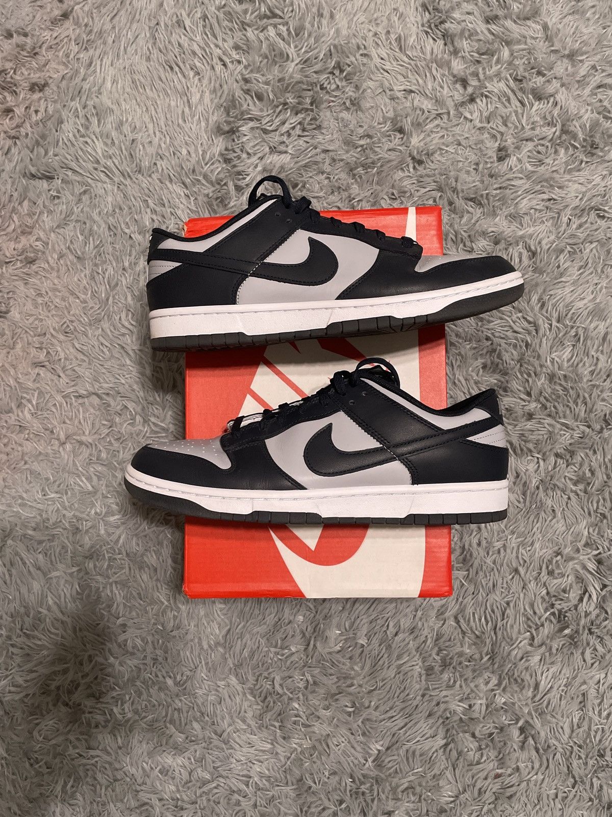 image of Nike Dunk Low "georgetown" Shoes in Navy, Men's (Size 11)