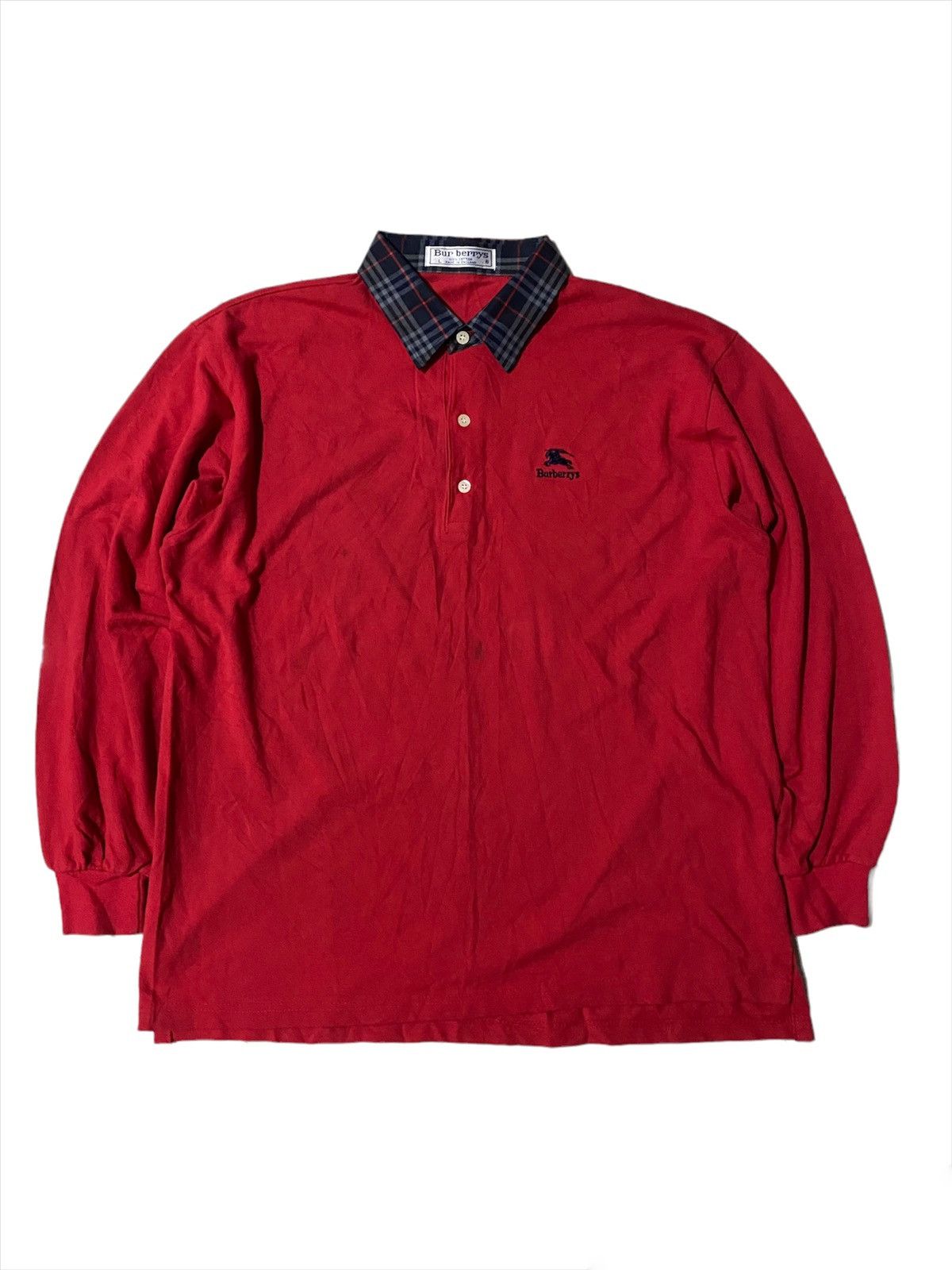 Burberry × Vintage Vintage Burberrys Polo Shirt Size US XL / EU 56 / 4 - 1 Thumbnail