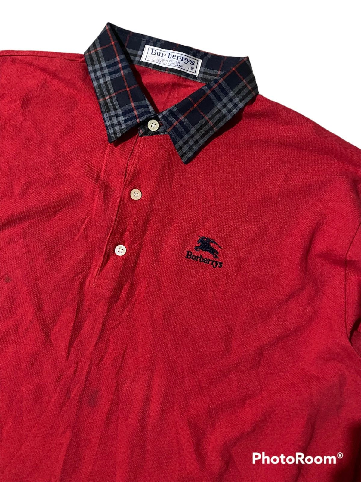 Burberry × Vintage Vintage Burberrys Polo Shirt Size US XL / EU 56 / 4 - 4 Thumbnail