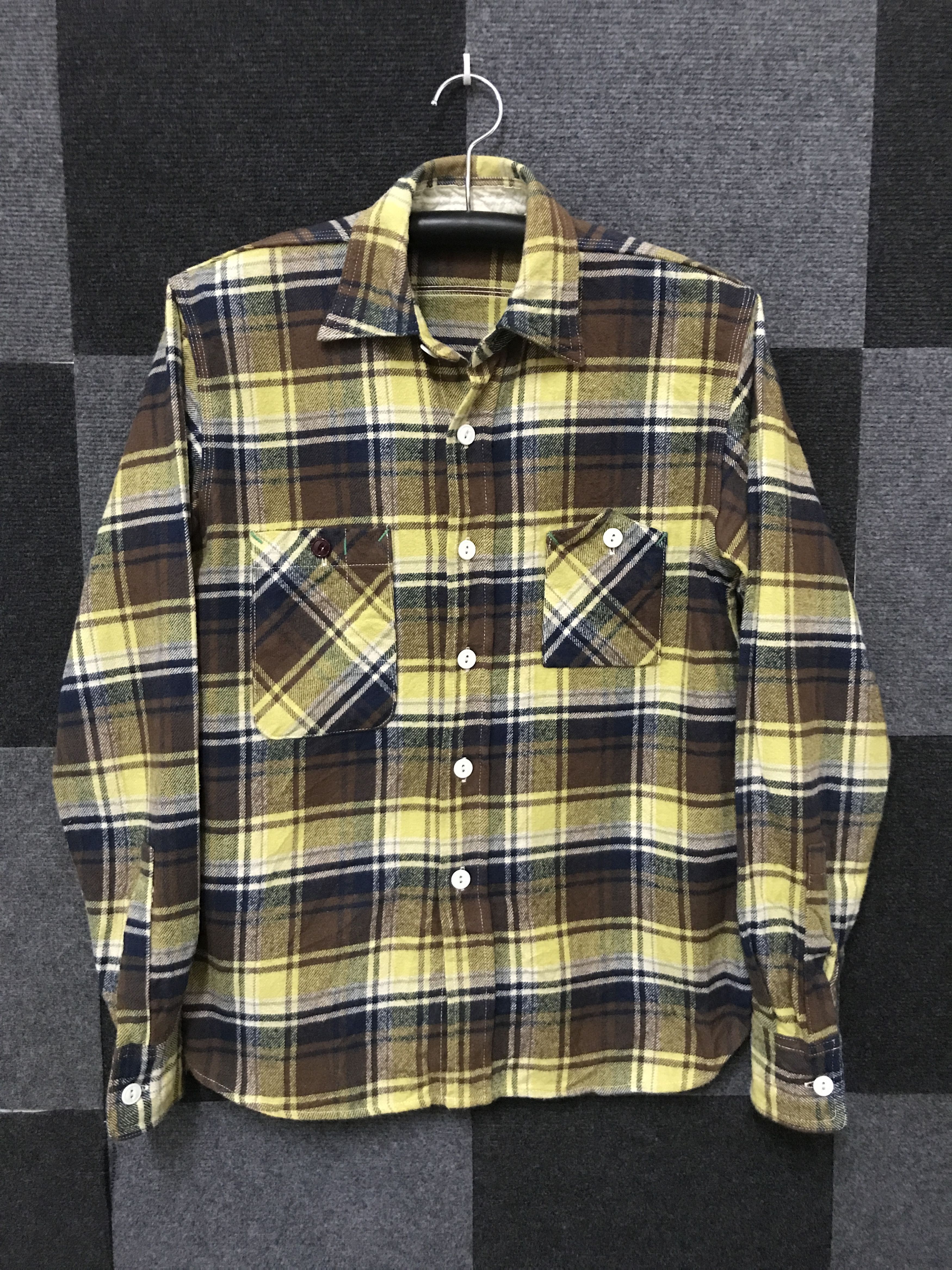 FOB Factory S4 FOB FACTORY Yellow Plaid Flannel Size US S / EU 44-46 / 1 - 1 Thumbnail