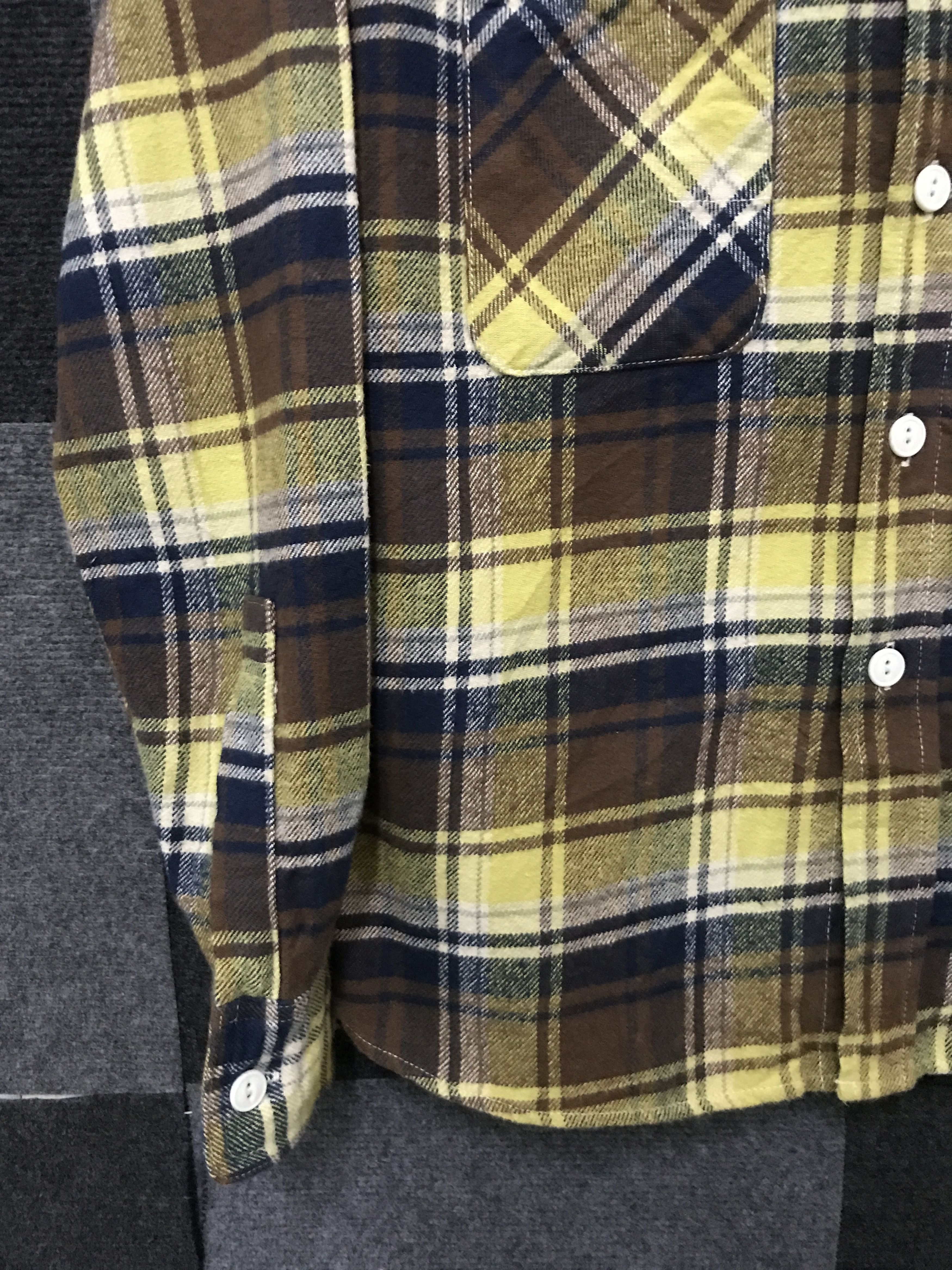 FOB Factory S4 FOB FACTORY Yellow Plaid Flannel Size US S / EU 44-46 / 1 - 6 Thumbnail