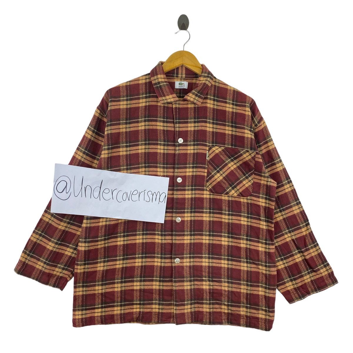 Lacoste LACOSTE Sportswear Tennis Brand Tartan Check Button Up Shirt Size US L / EU 52-54 / 3 - 1 Thumbnail