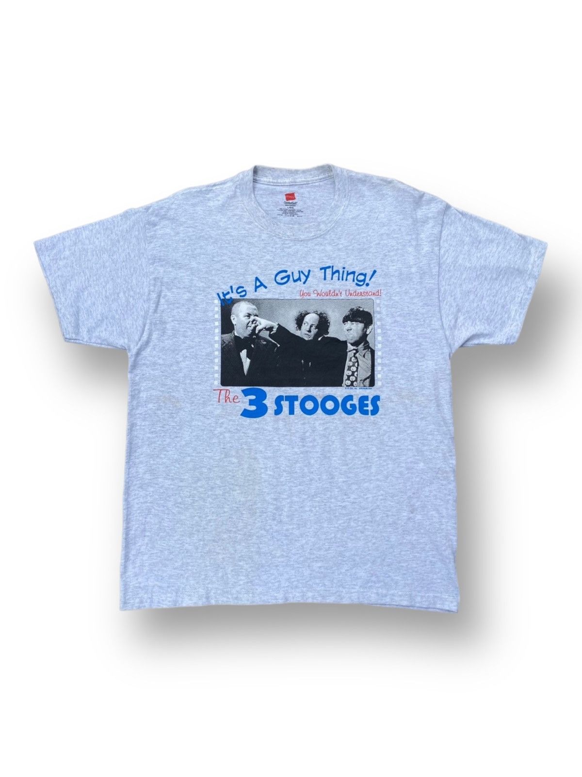 image of The 3 Stooges Movie Vintage Shirt. A2 in Grey, Men's (Size Large)