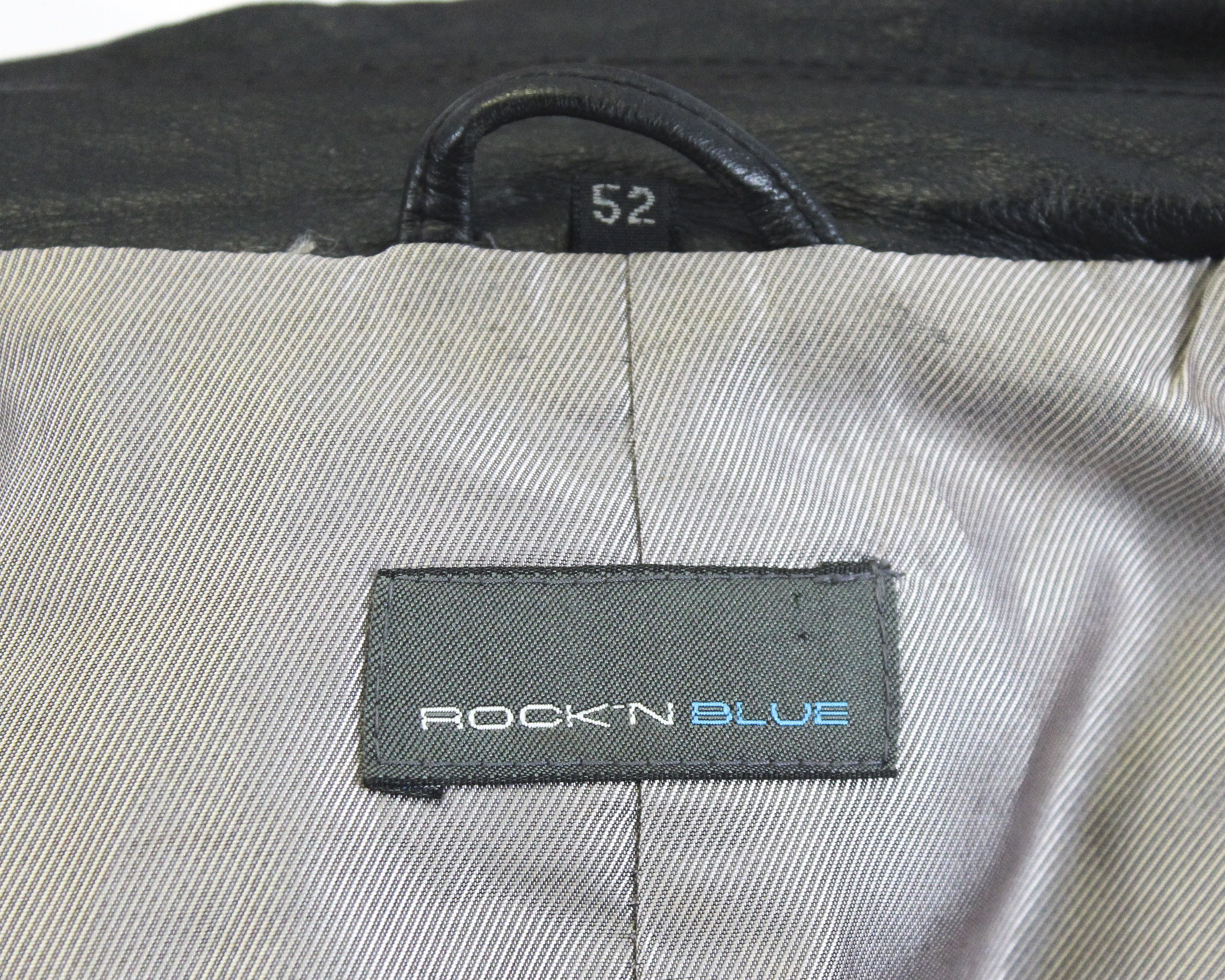 Band Tees × Vintage ROCK'N BLUE Genuine Leather EU 52 Over Coat Jacket Blazer Size US L / EU 52-54 / 3 - 5 Thumbnail