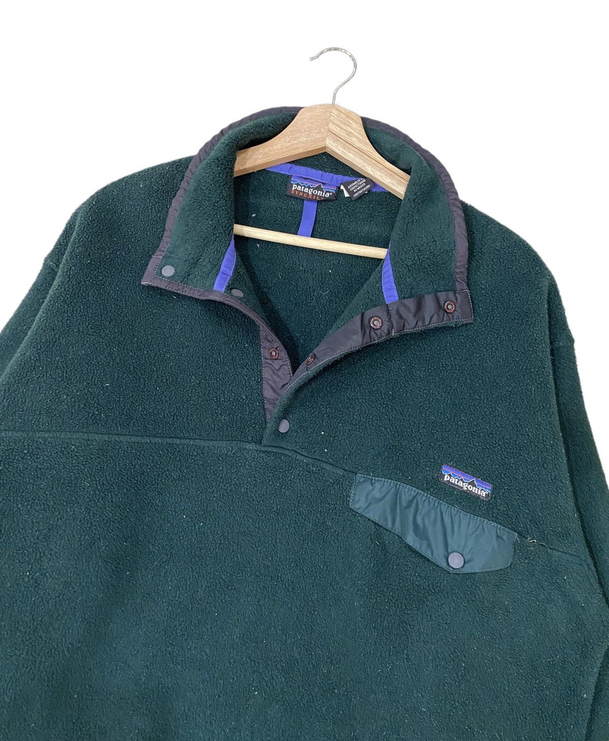 Patagonia ❄️PATAGONIA HALF DEEP PILED GREEN FLEECE JACKET Size US L / EU 52-54 / 3 - 3 Thumbnail