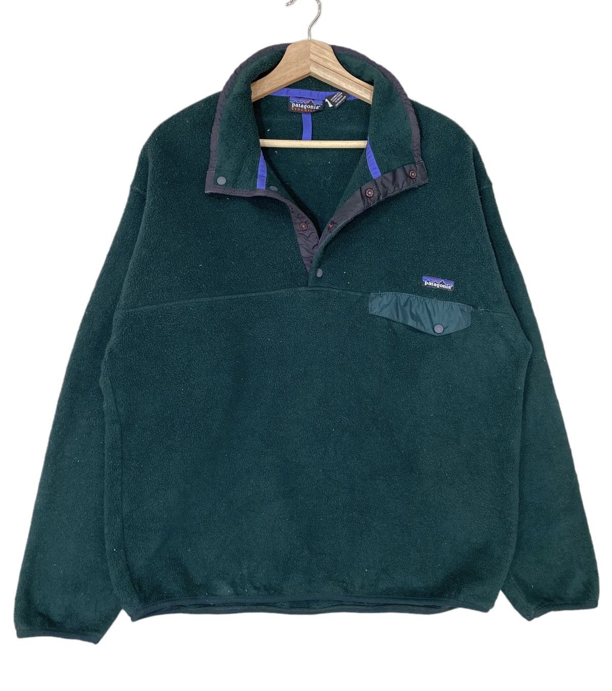 Patagonia ❄️PATAGONIA HALF DEEP PILED GREEN FLEECE JACKET Size US L / EU 52-54 / 3 - 1 Thumbnail